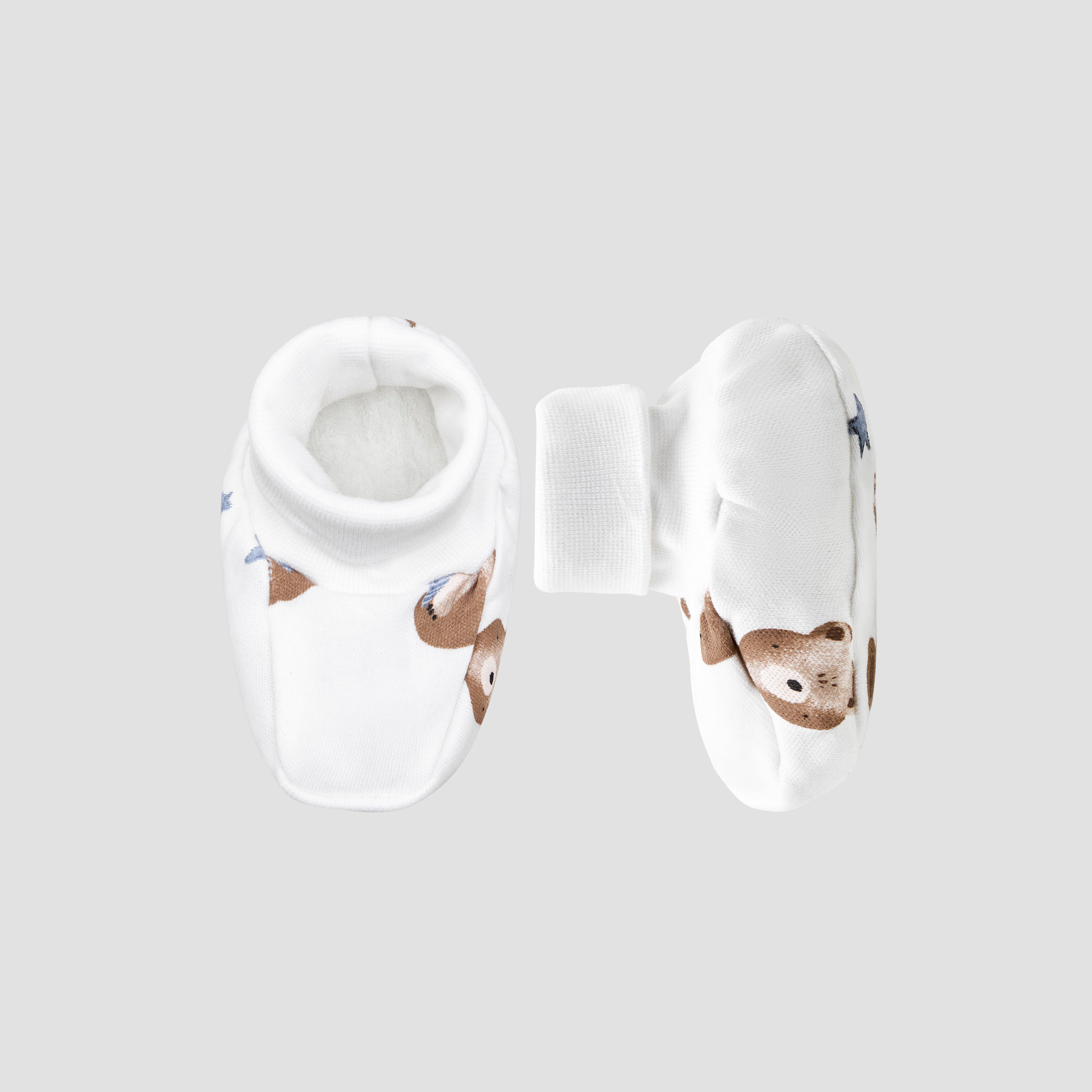 Pack of 3 Juniors Booties with Cuff, Printed-baby-boys-shoes-booties-image-4