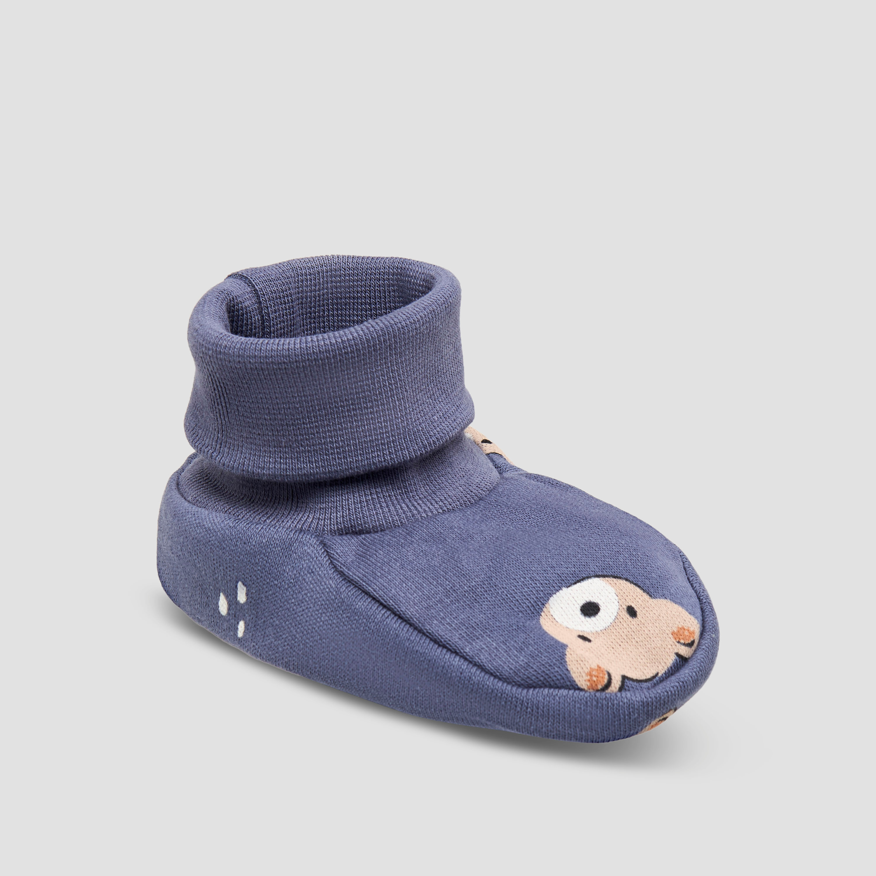 Pack of 3 Juniors Booties with Cuff, Printed-baby-boys-shoes-booties-image-5