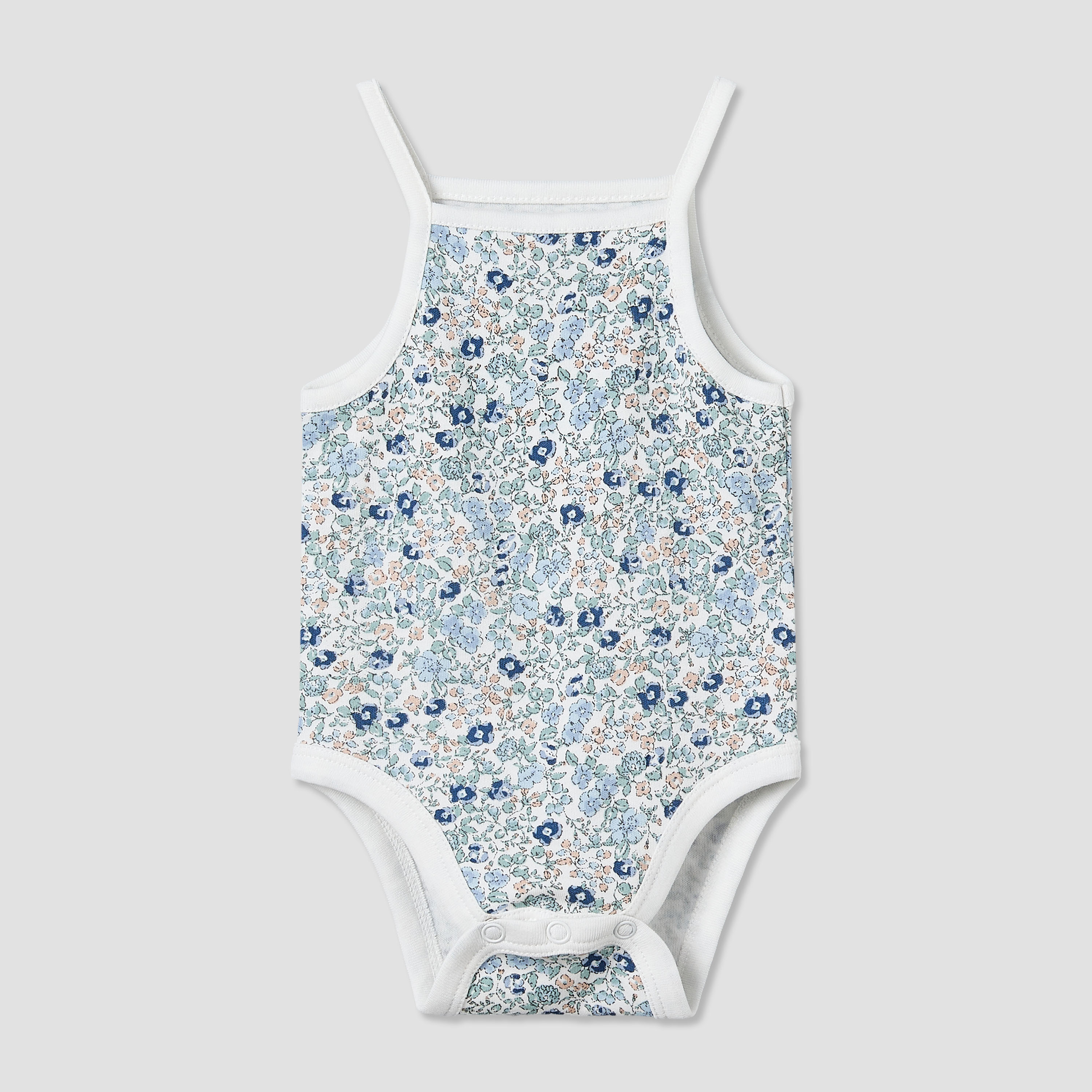 Pack of 3 Juniors Cotton Square Neck Straps Bodysuit with Assorted Prints-baby-girls-clothing-bodysuits-image-3