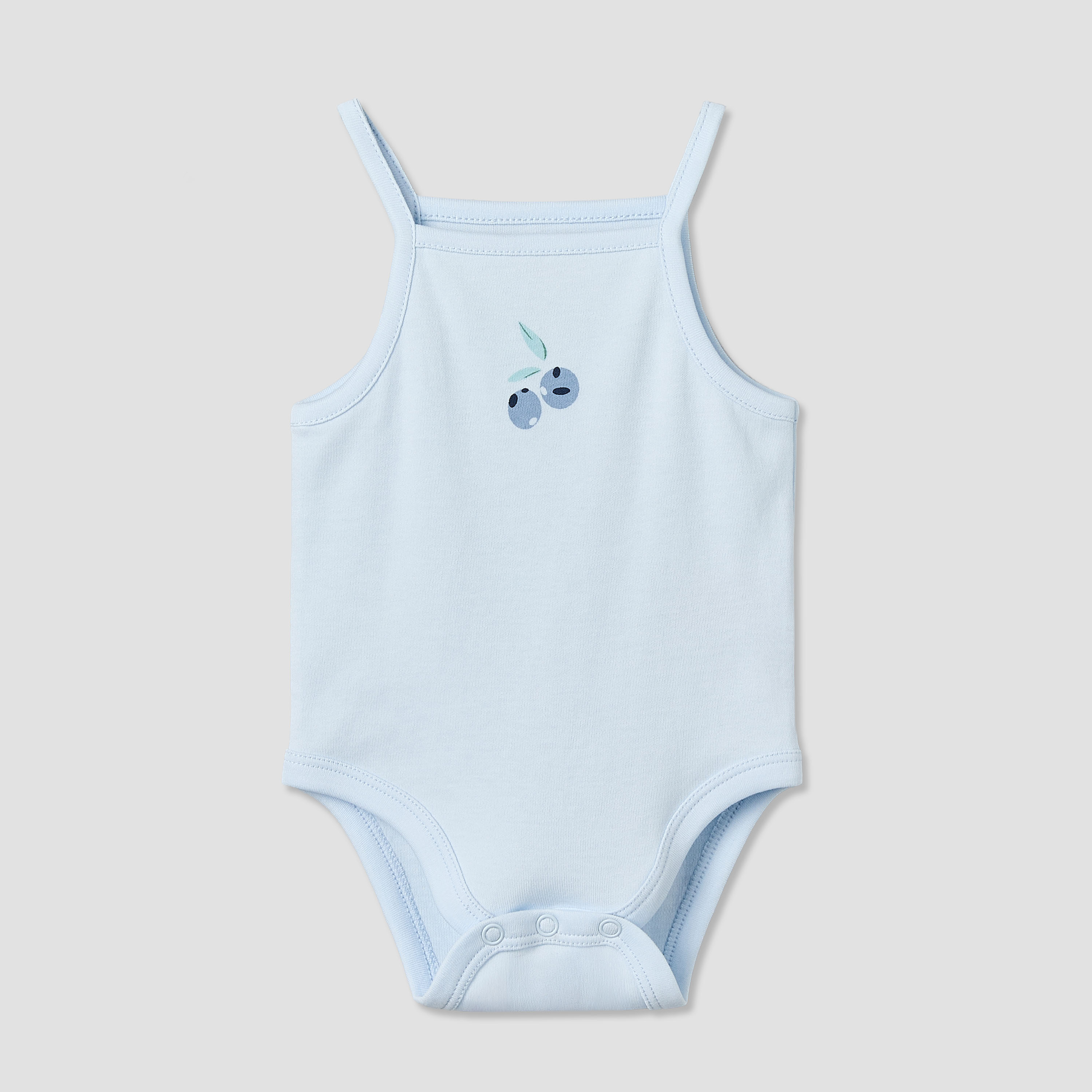 Pack of 3 Juniors Cotton Square Neck Straps Bodysuit with Assorted Prints-baby-girls-clothing-bodysuits-image-4