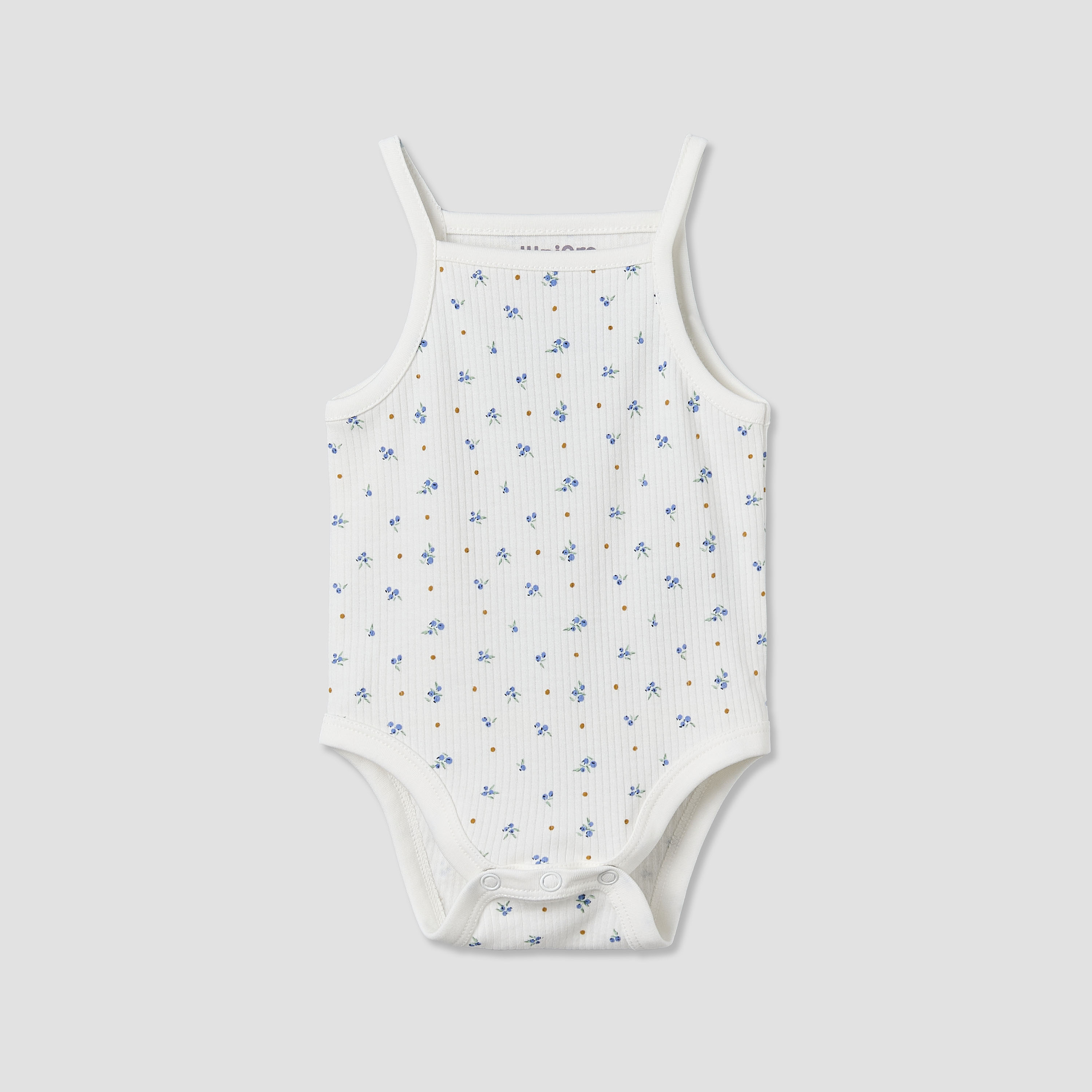 Pack of 3 Juniors Cotton Square Neck Straps Bodysuit with Assorted Prints-baby-girls-clothing-bodysuits-image-5