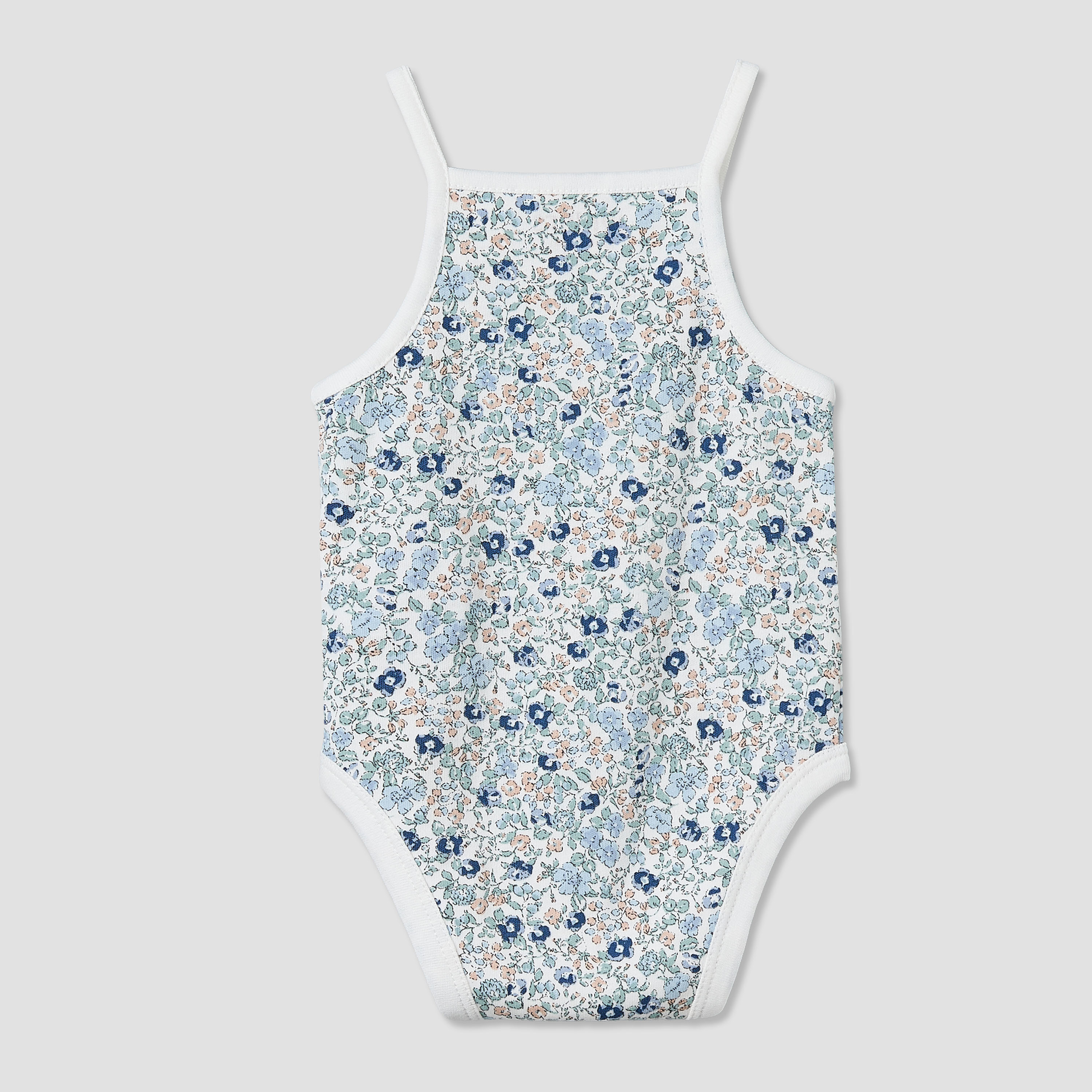 Pack of 3 Juniors Cotton Square Neck Straps Bodysuit with Assorted Prints-baby-girls-clothing-bodysuits-image-6