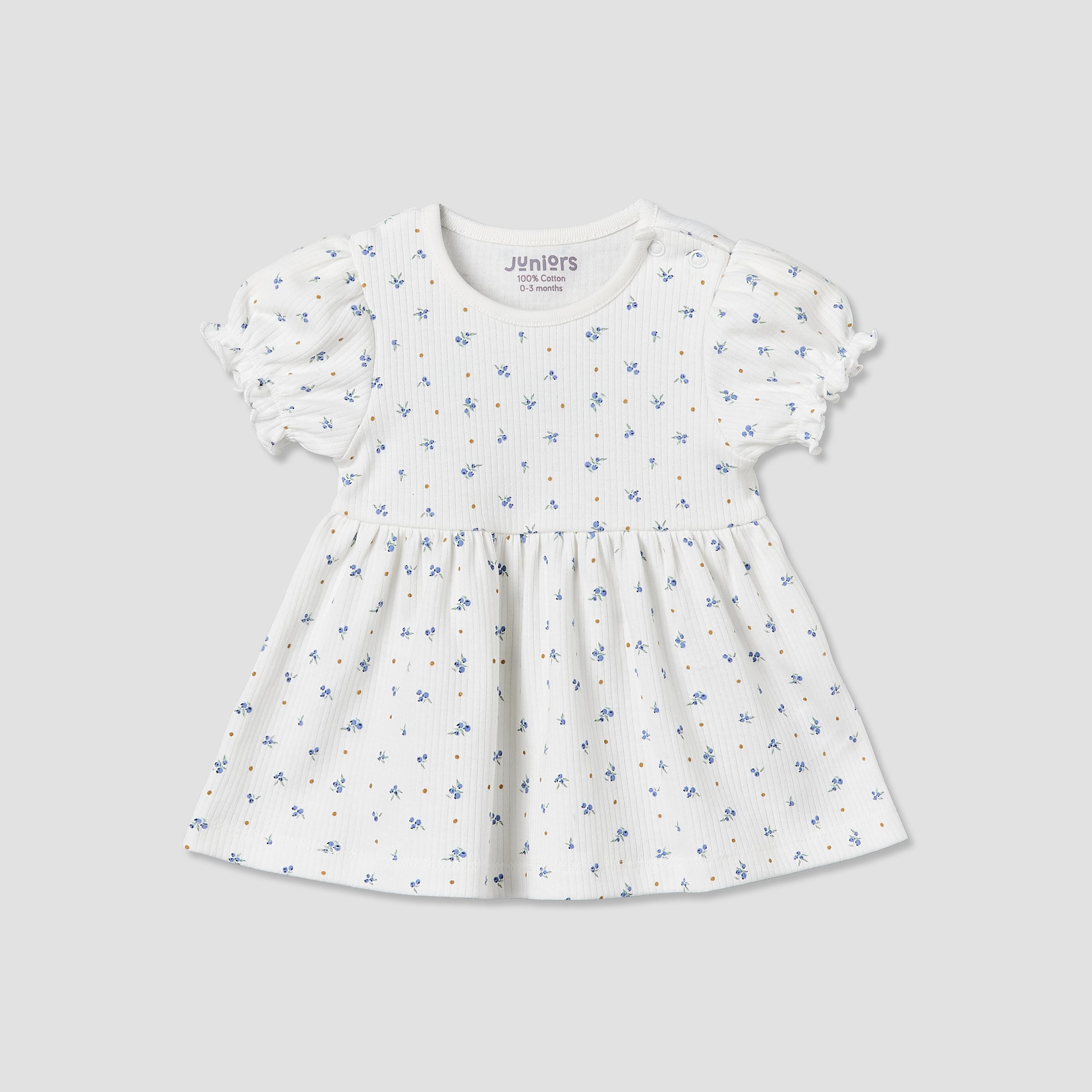 Pack of 2 Juniors Round Neck Sleeveless Knee-Length Dress with Floral Print-baby-girls-clothing-dressesandjumpsuits-image-4