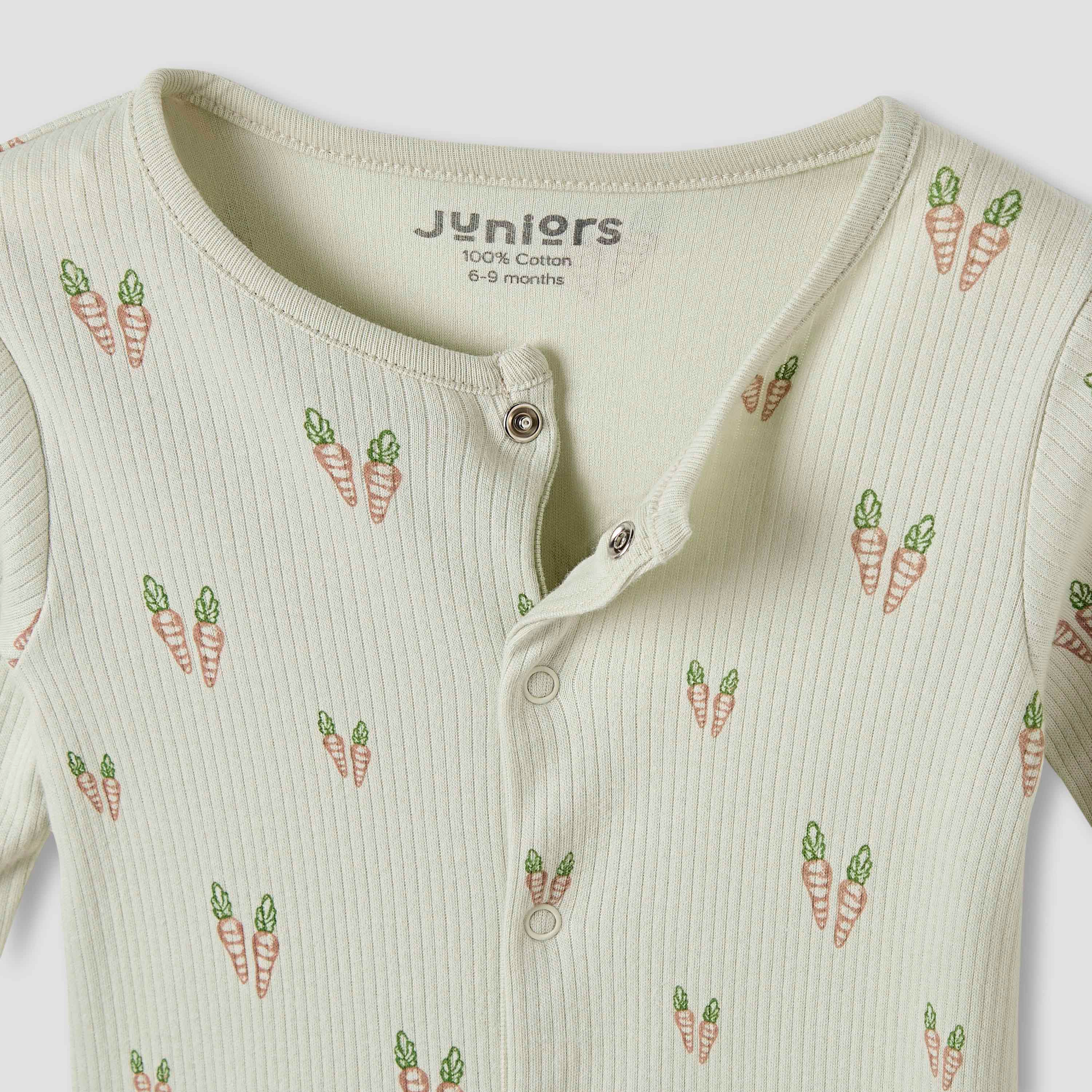 بدلات نوم بطبعات مزرعة وأكمام طويلة من جونيورز - طقم 3 قطع-baby-boys-clothing-nightwear-sleepsuits-image-5
