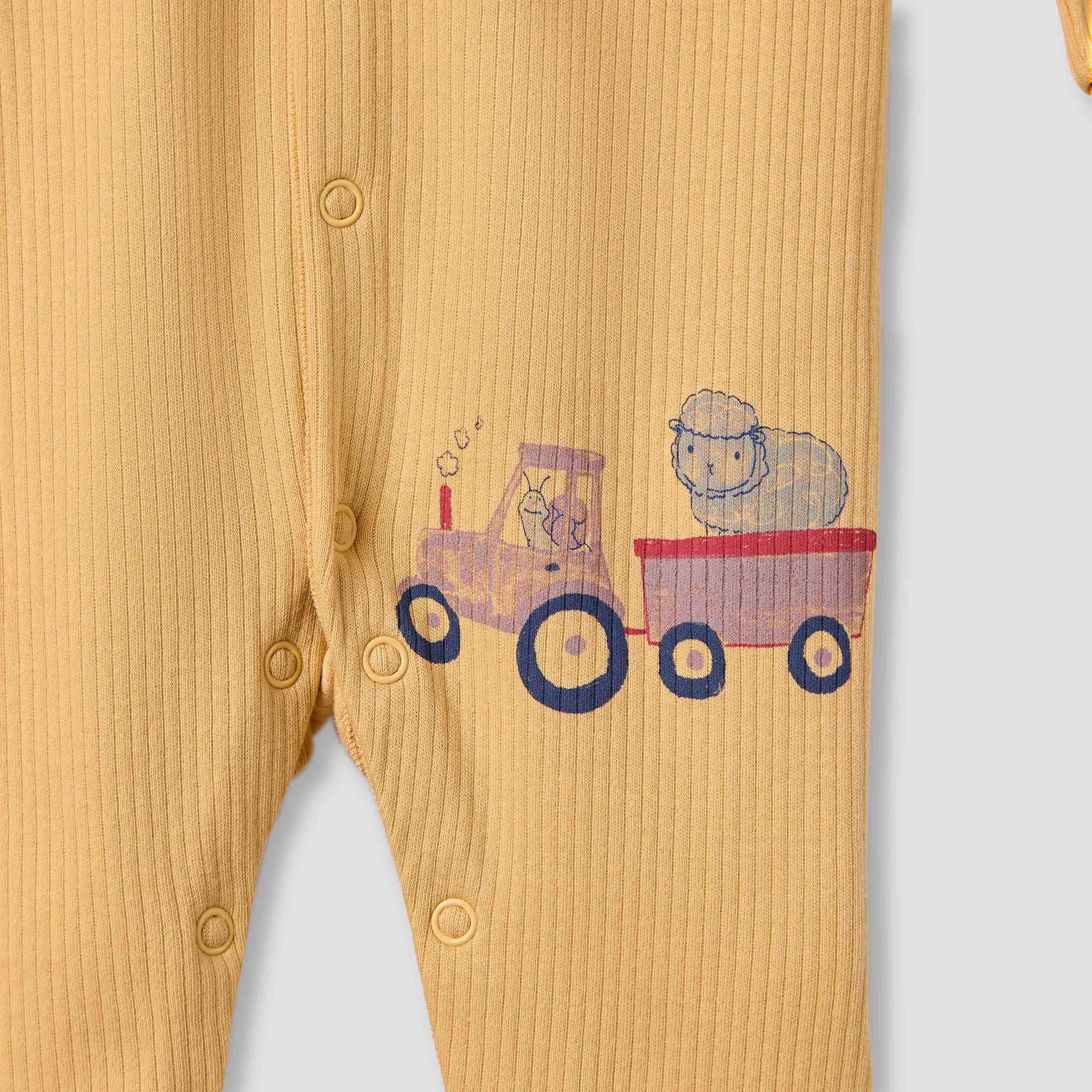 بدلات نوم بطبعات مزرعة وأكمام طويلة من جونيورز - طقم 3 قطع-baby-boys-clothing-nightwear-sleepsuits-image-7