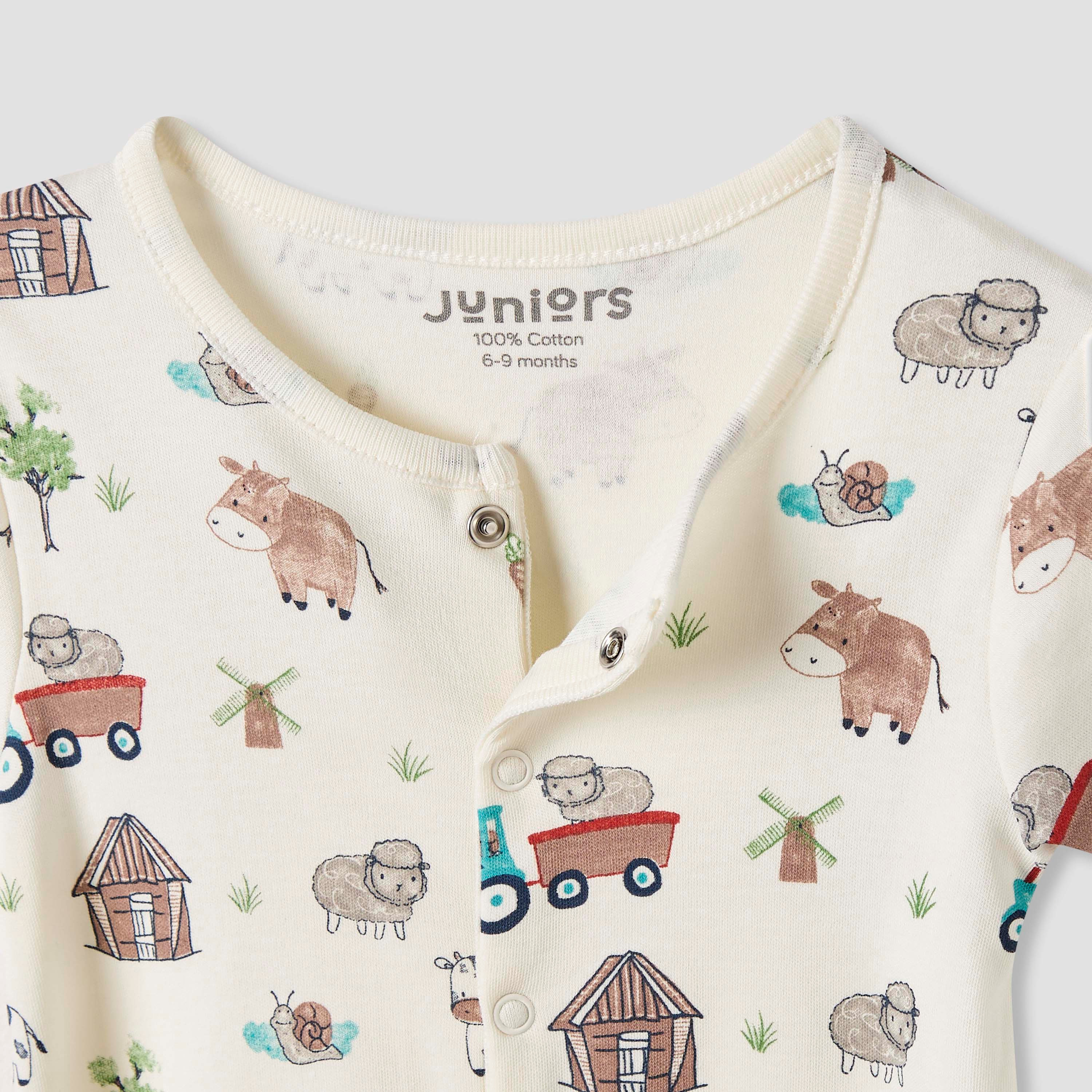 Juniors Farm Print Romper with Short Sleeves - Set of 3-baby-boys-clothing-multipacks-image-5