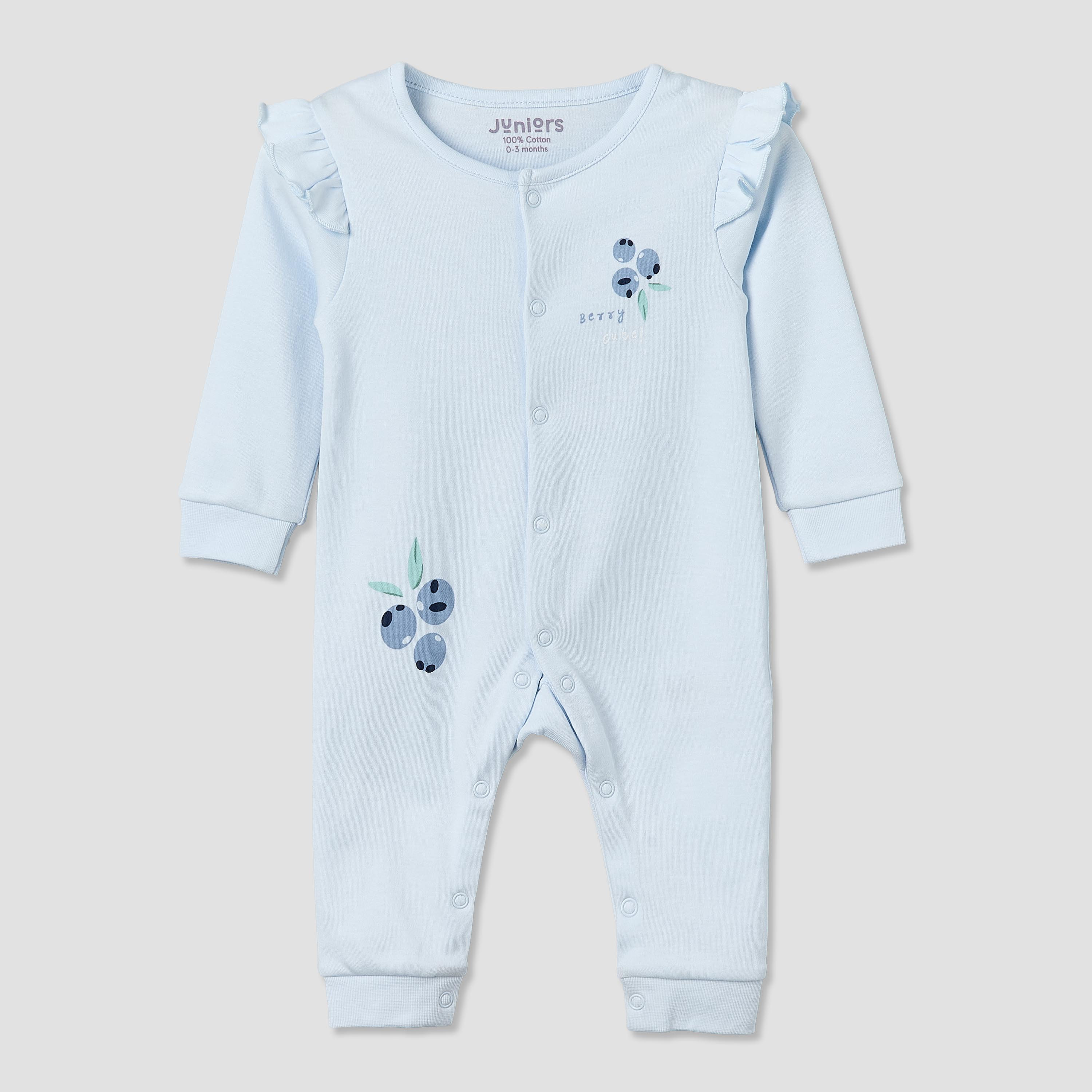 Set of 2 Juniors Round Neck Short Sleeve Romper and Sleepsuit Set with Snap Button Closure-baby-girls-clothing-nightwear-sleepsuits-image-3