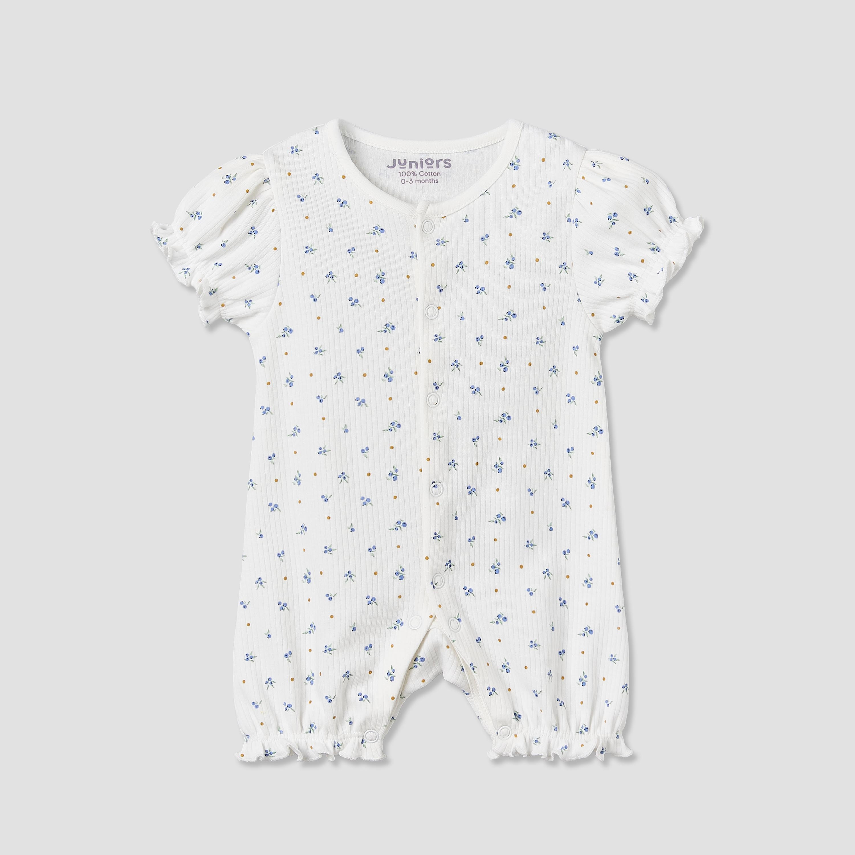 Set of 2 Juniors Round Neck Short Sleeve Romper and Sleepsuit Set with Snap Button Closure-baby-girls-clothing-nightwear-sleepsuits-image-4
