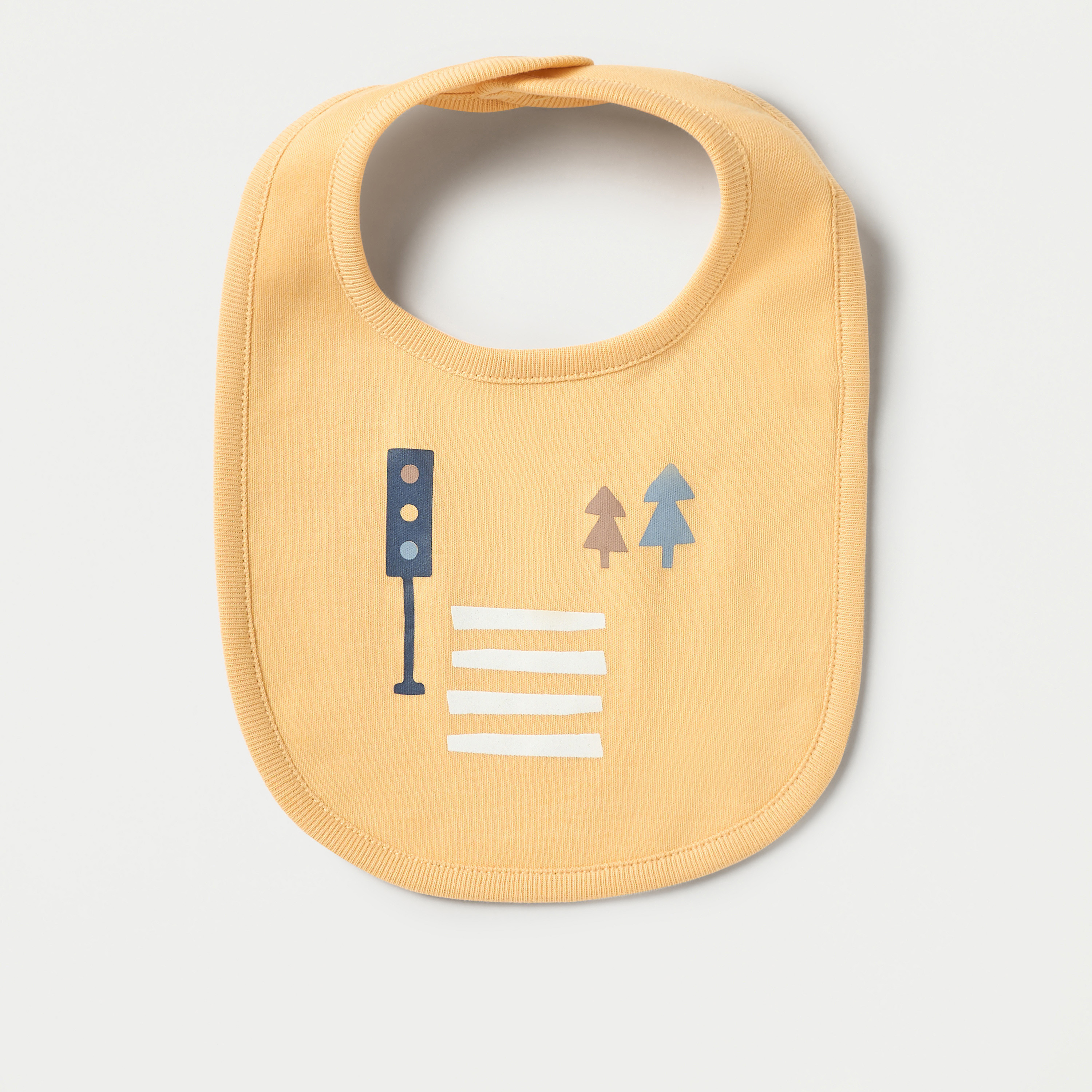Juniors Printed Bib with Button Closure - Set of 2-baby-feeding-bibs-image-3