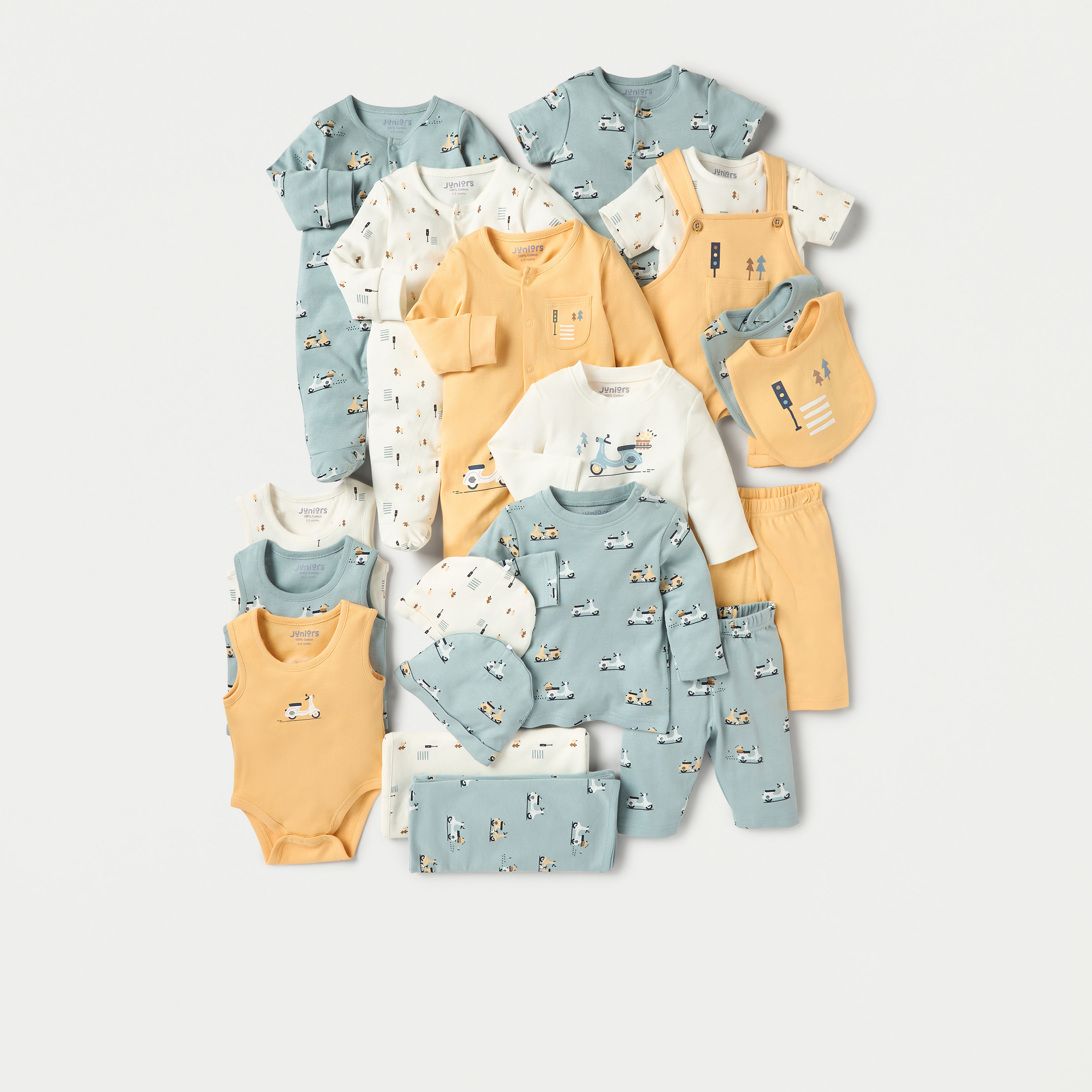 Juniors Printed Bib with Button Closure - Set of 2-baby-feeding-bibs-image-6