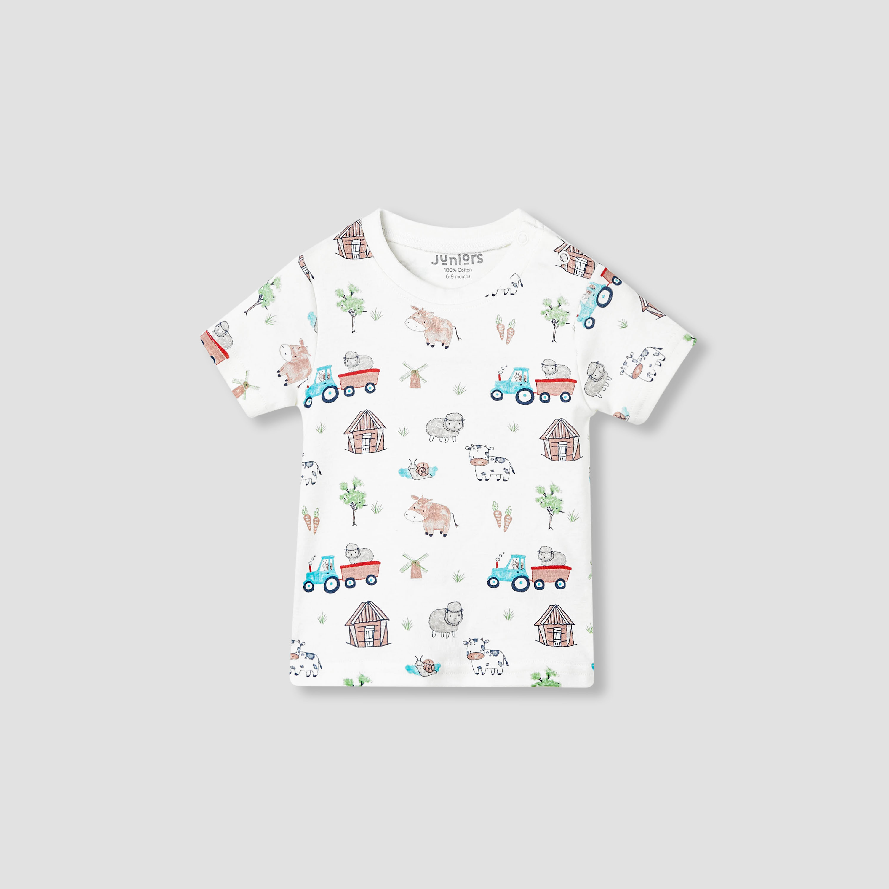 طقم دنغري مضلع وتيشيرت من جونيورز-baby-boys-clothing-rompers-image-3