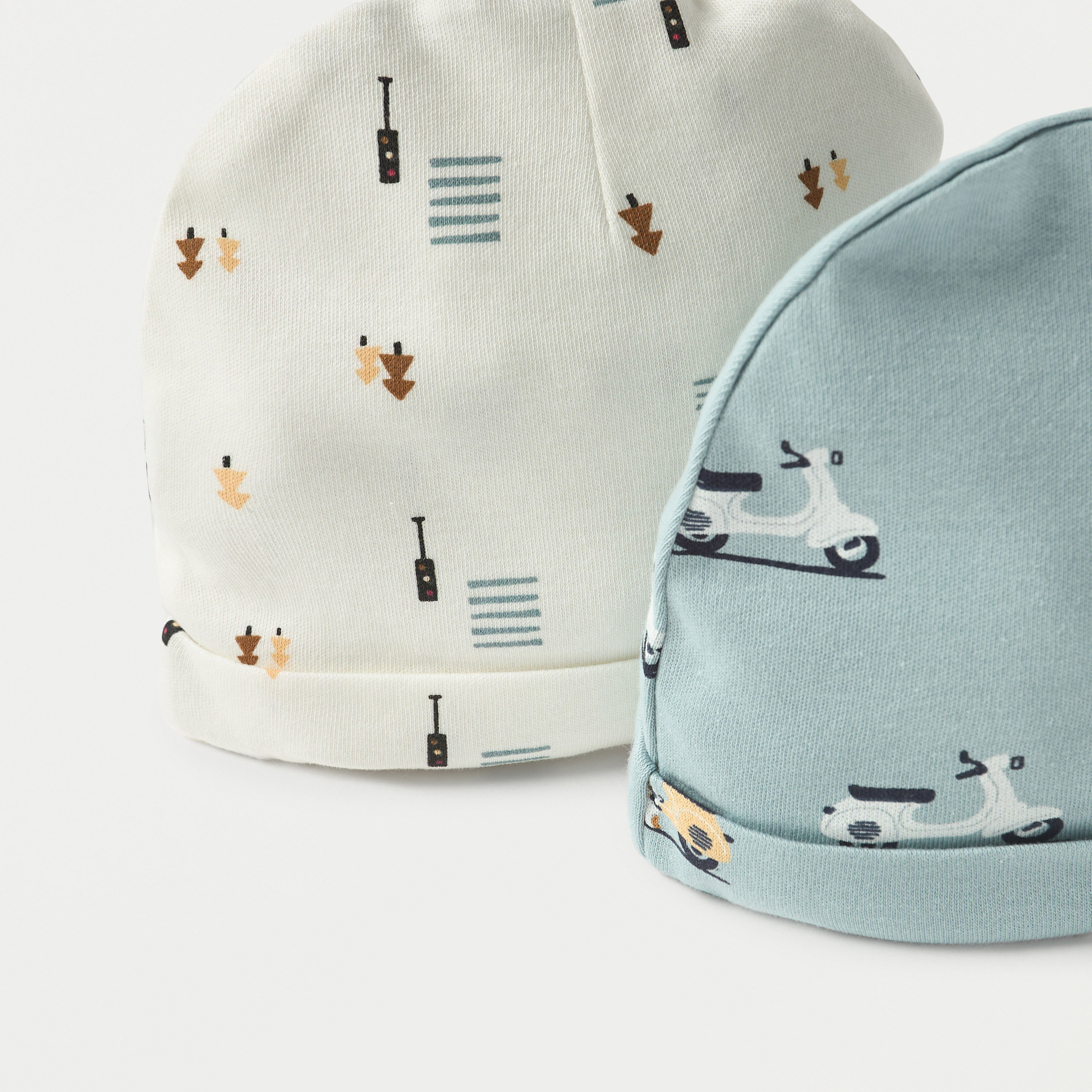 Juniors Printed Beanie Cap - Set of 2-baby-boys-accessories-caps-image-4