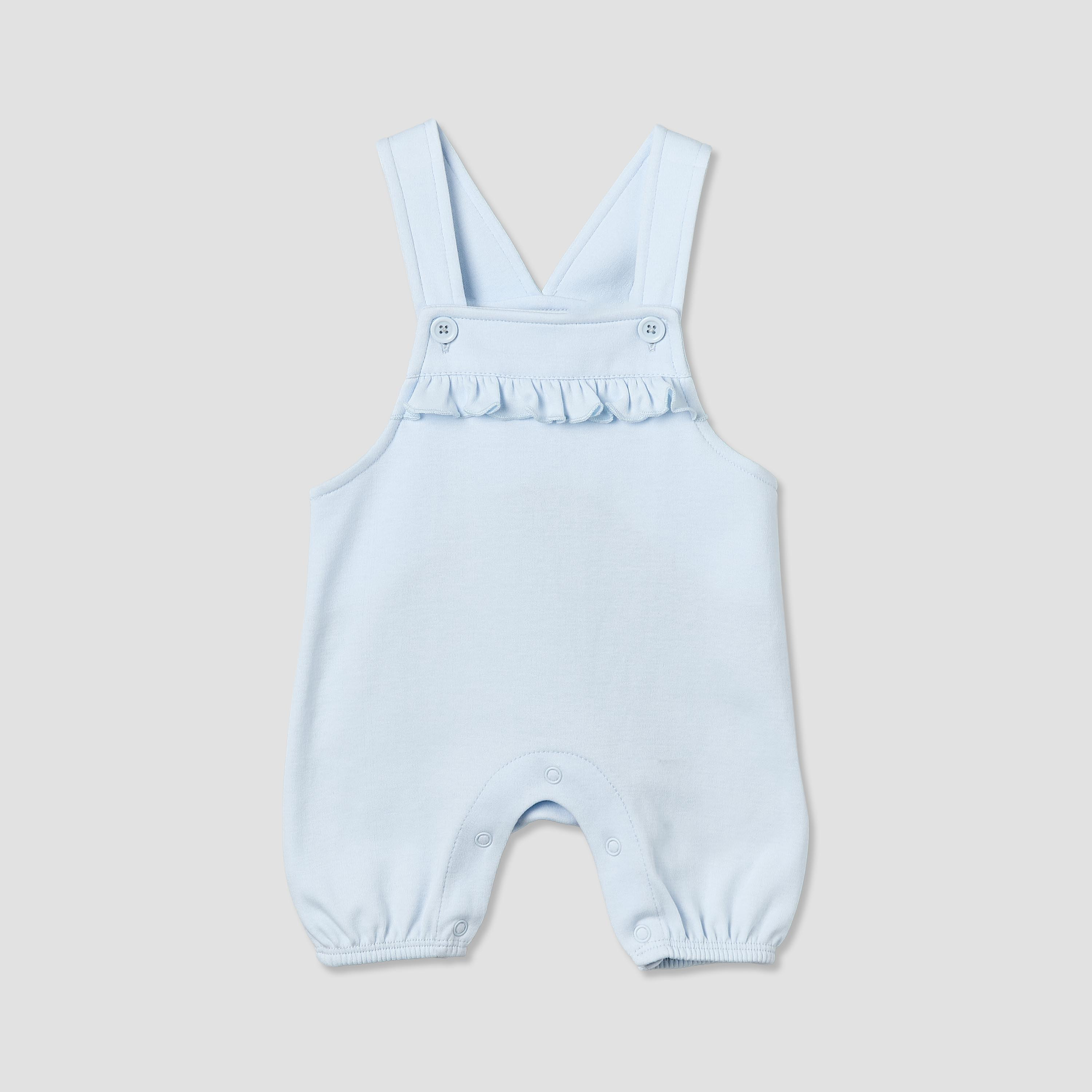Juniors Round Neck Short Sleeve T-shirt and Dungaree Set with Blueberry Print-baby-girls-clothing-setsandcoords-image-5