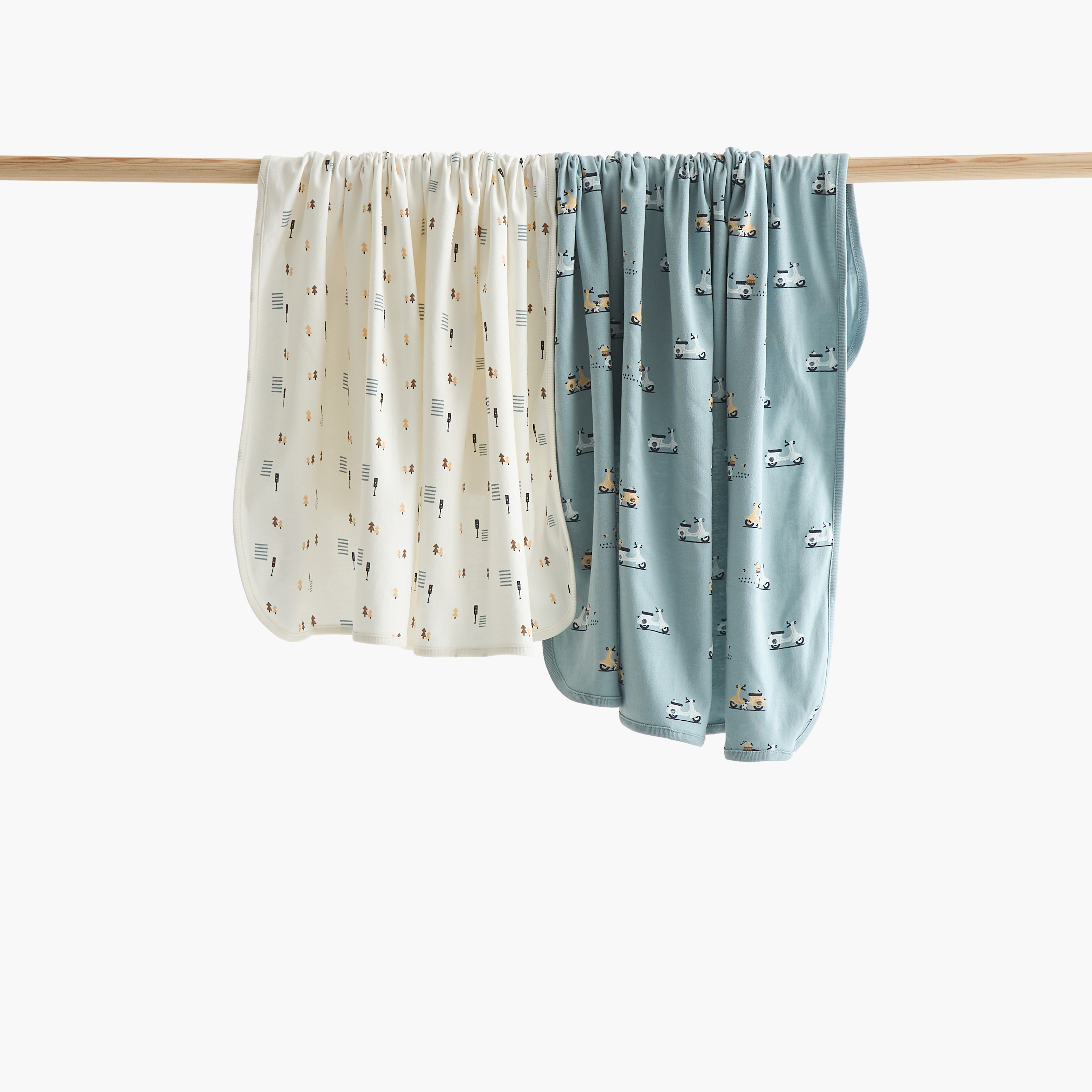 Juniors 2-Piece Printed Receiving Blanket Set - 70x70 cm-baby-nursery-blanketsandswaddles-receivingblankets-image-1