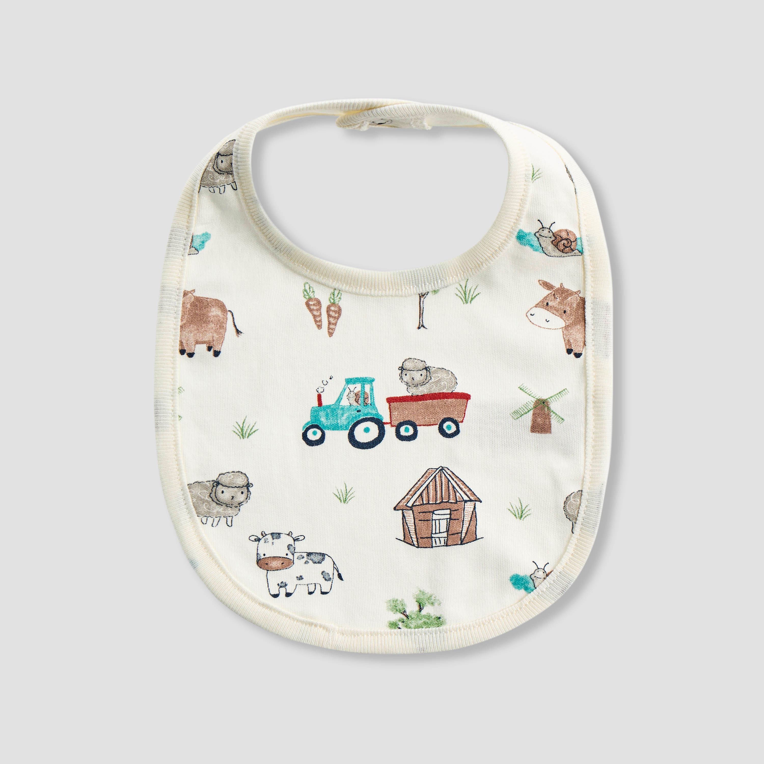 طقم 3 مريلة بطبعات وزر إغلاق من جونيورز-baby-feeding-bibs-image-2