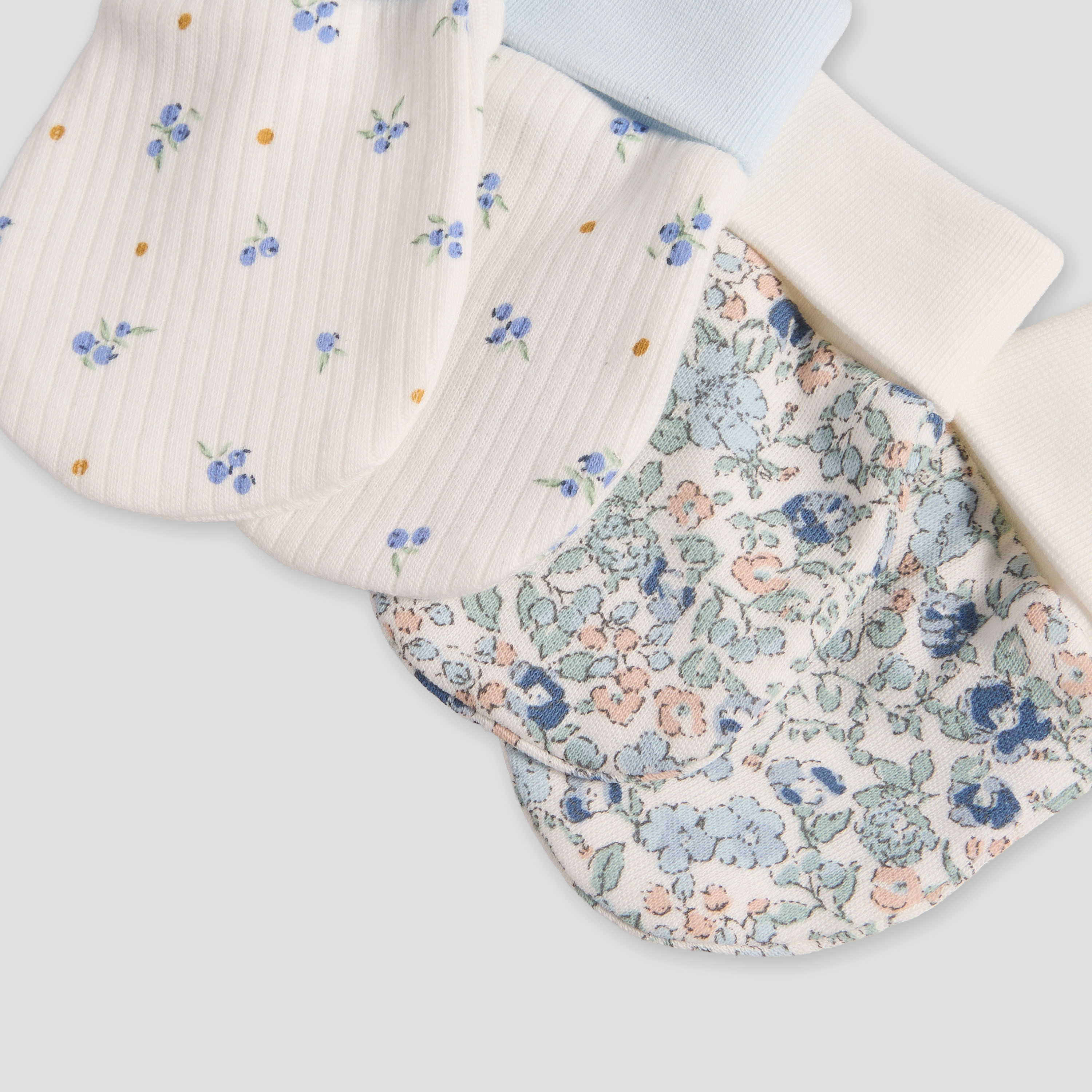 Set of 2 Juniors Mittens with Floral Print 0-36 months-baby-girls-accessories-mittens-image-7