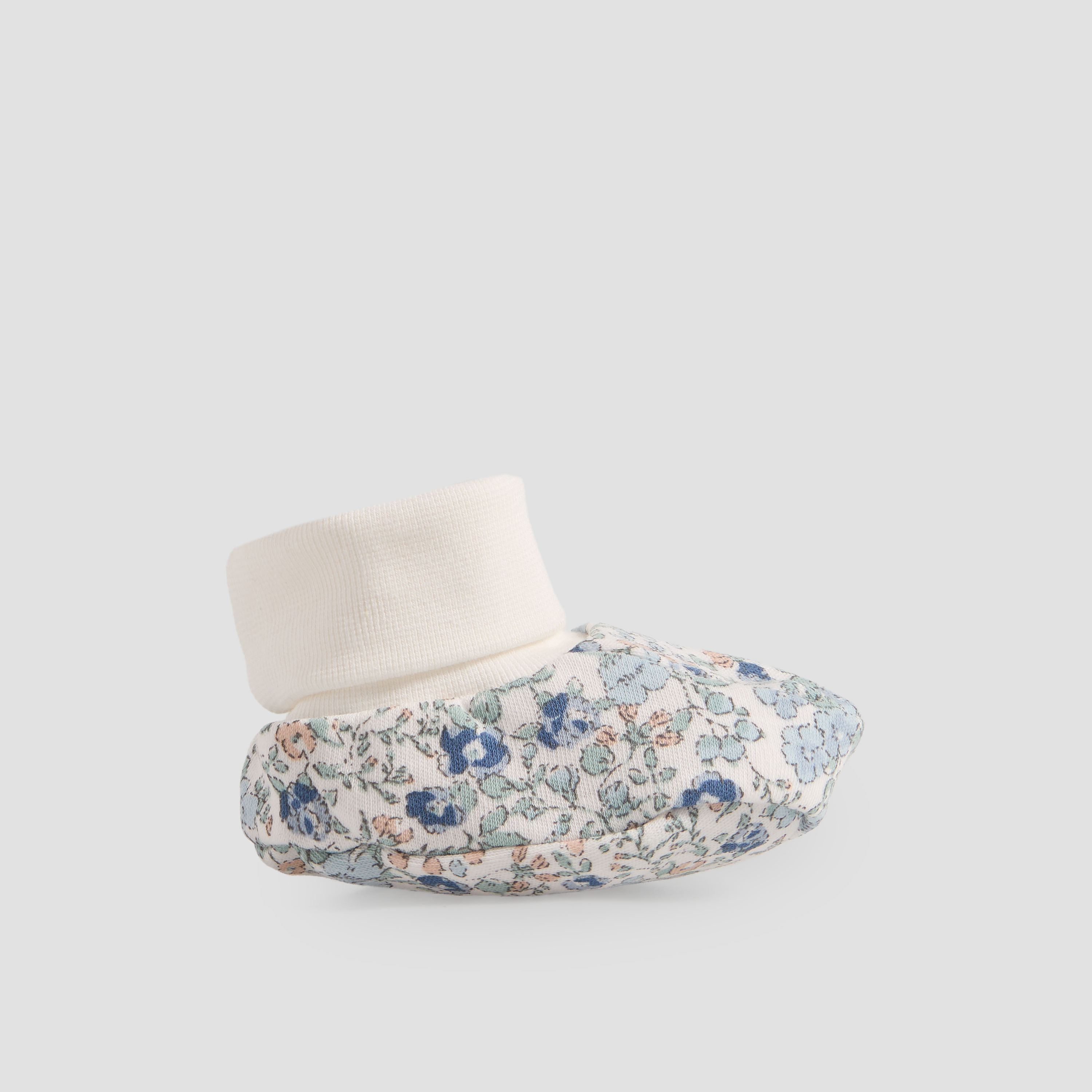 Pack of 2 Juniors Booties with Cuffed Hem, Floral Print-baby-girls-shoes-booties-image-5
