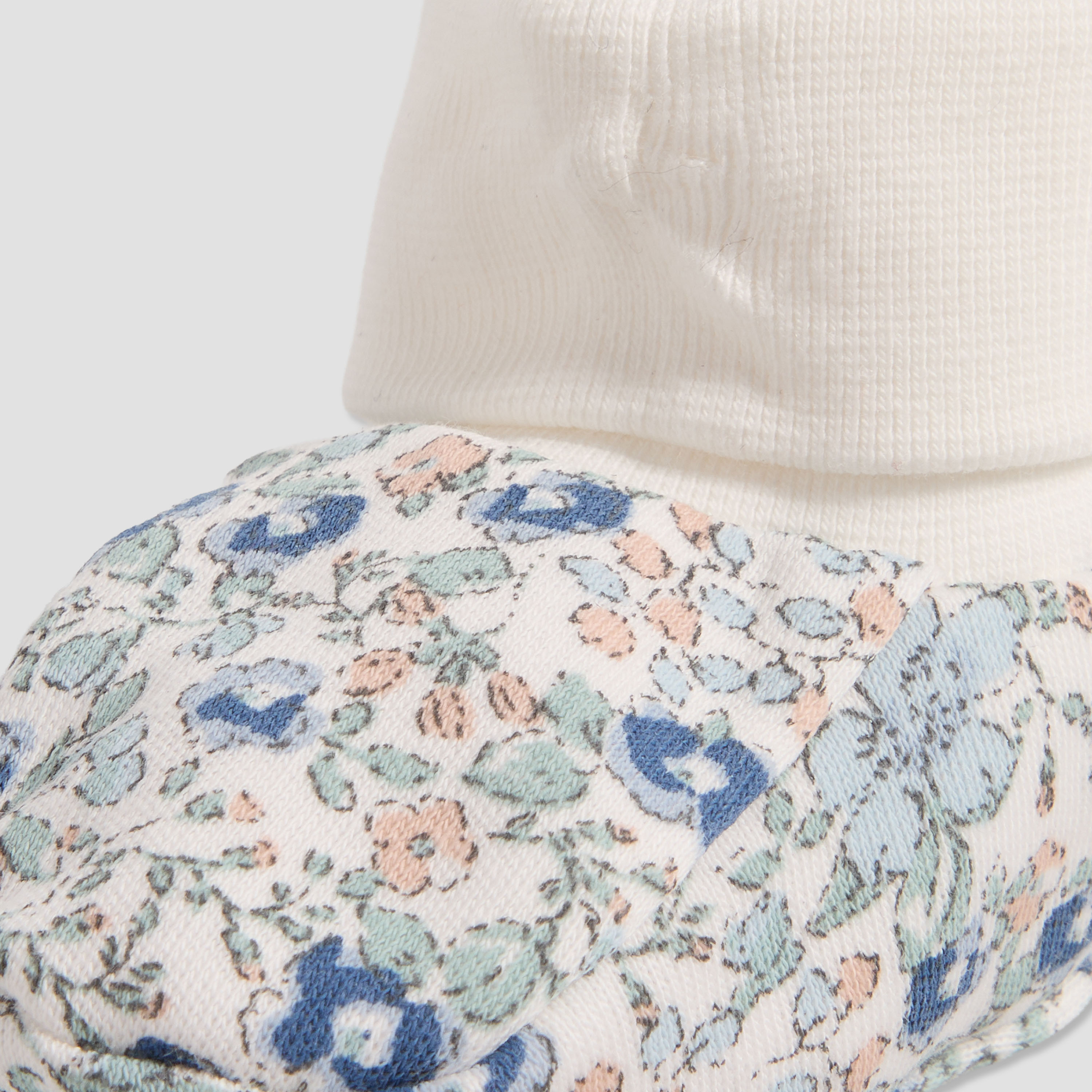 Pack of 2 Juniors Booties with Cuffed Hem, Floral Print-baby-girls-shoes-booties-image-6