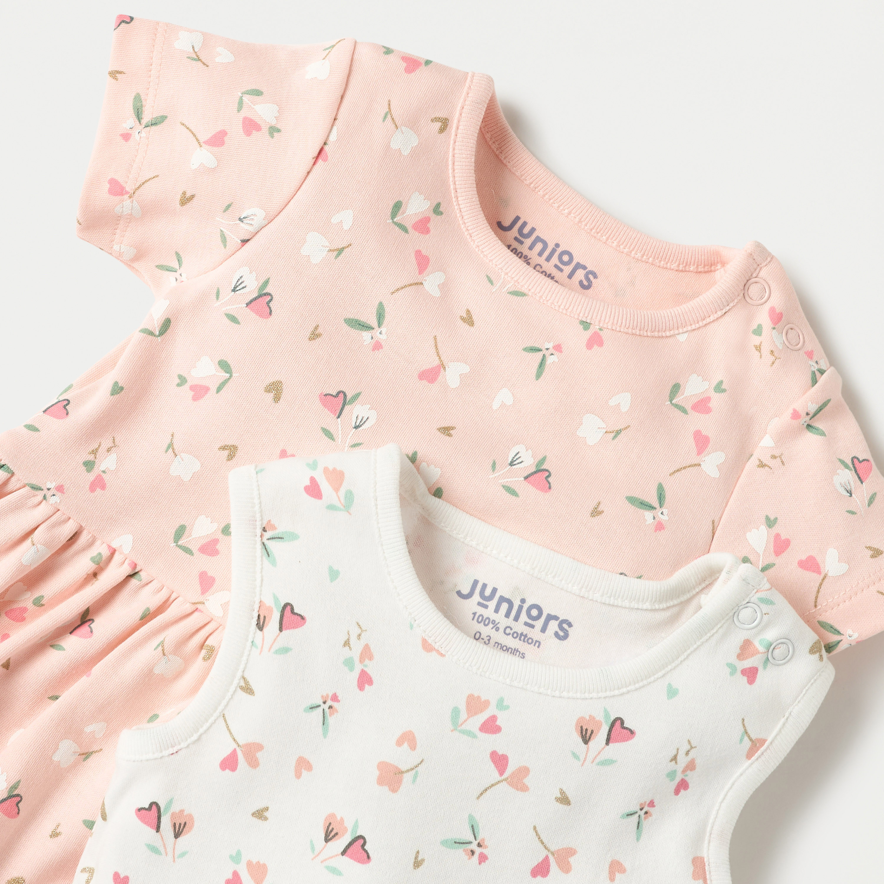 Juniors 2-Piece Floral Print A-line Dress Set with Pleat Detail-baby-girls-clothing-dressesandjumpsuits-image-3