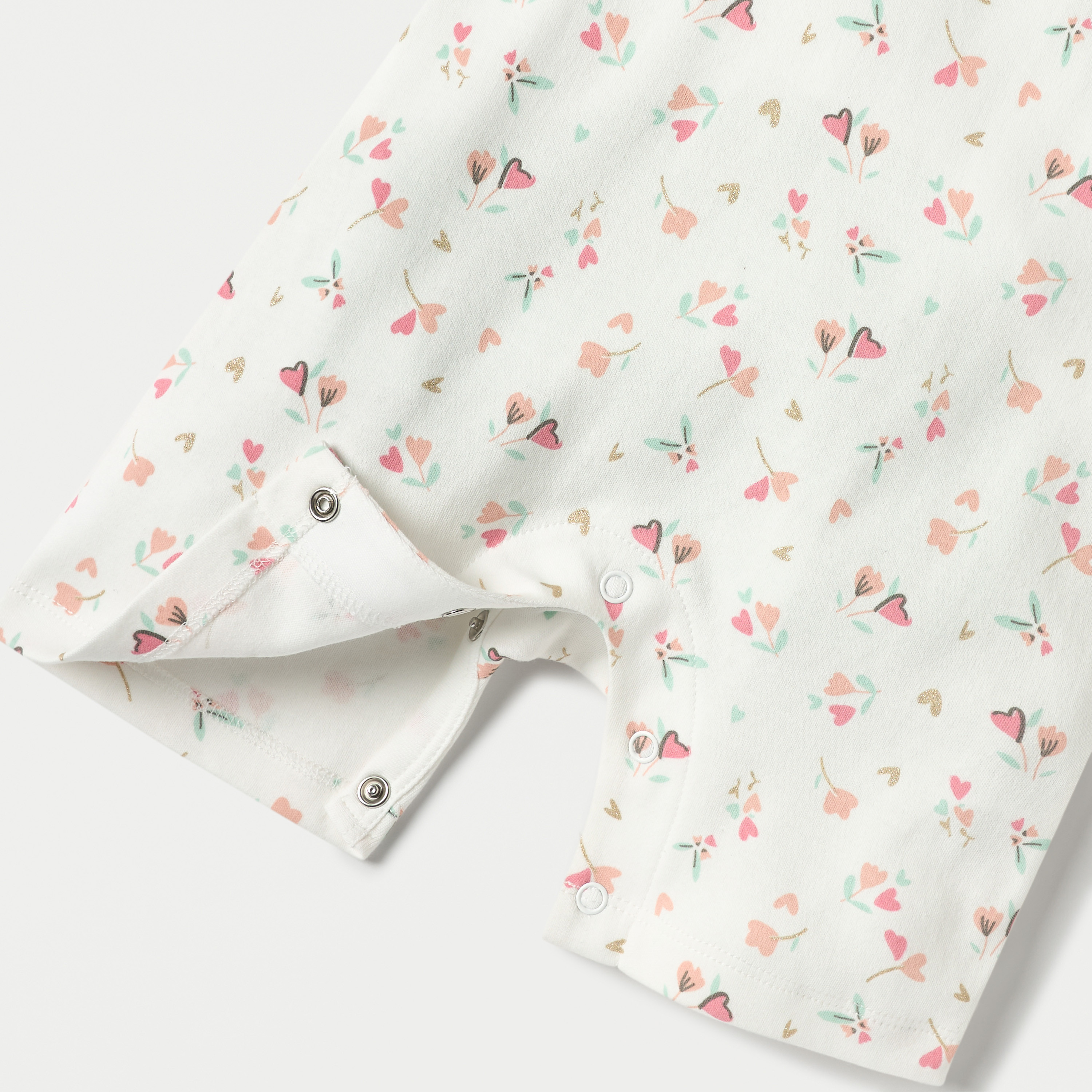 Juniors Floral Print Dungaree and Solid T-shirt Set-baby-girls-clothing-rompers-image-5