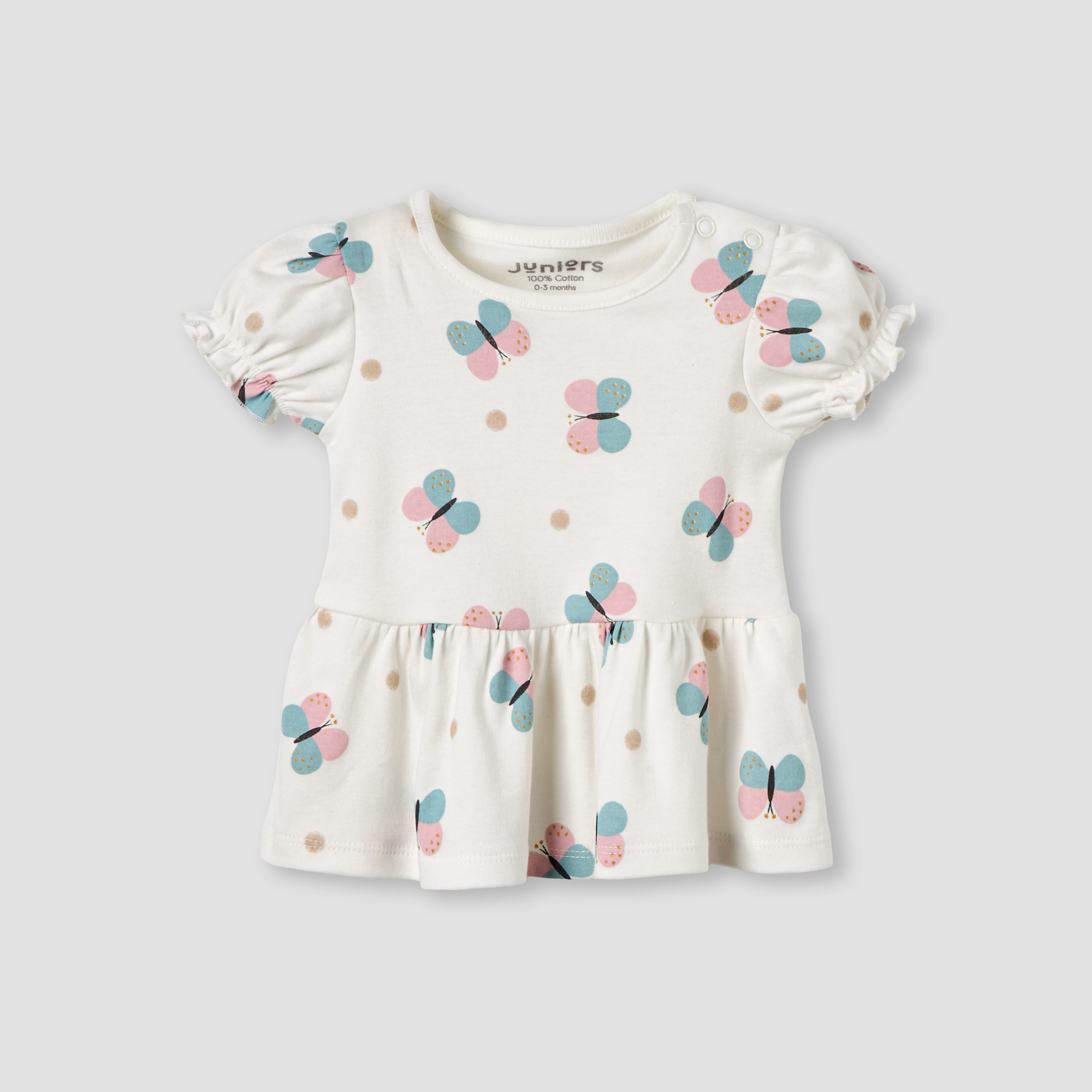 Pack of 2 Juniors Round Neck A-line Dress with Butterfly Print-baby-girls-clothing-dressesandjumpsuits-image-2