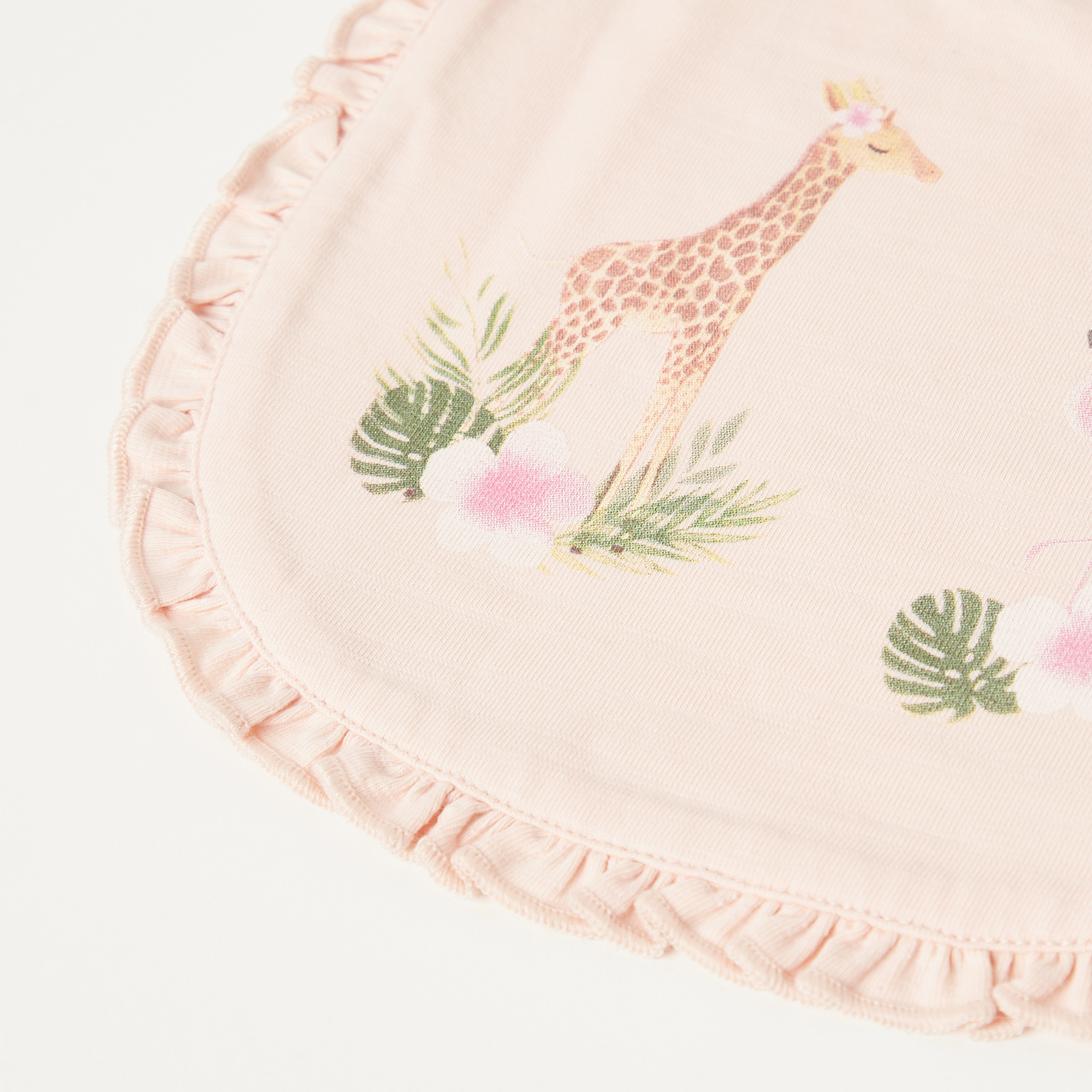 Juniors Tropical Animal Print Bib with Snap Button Closure-baby-feeding-bibs-image-2