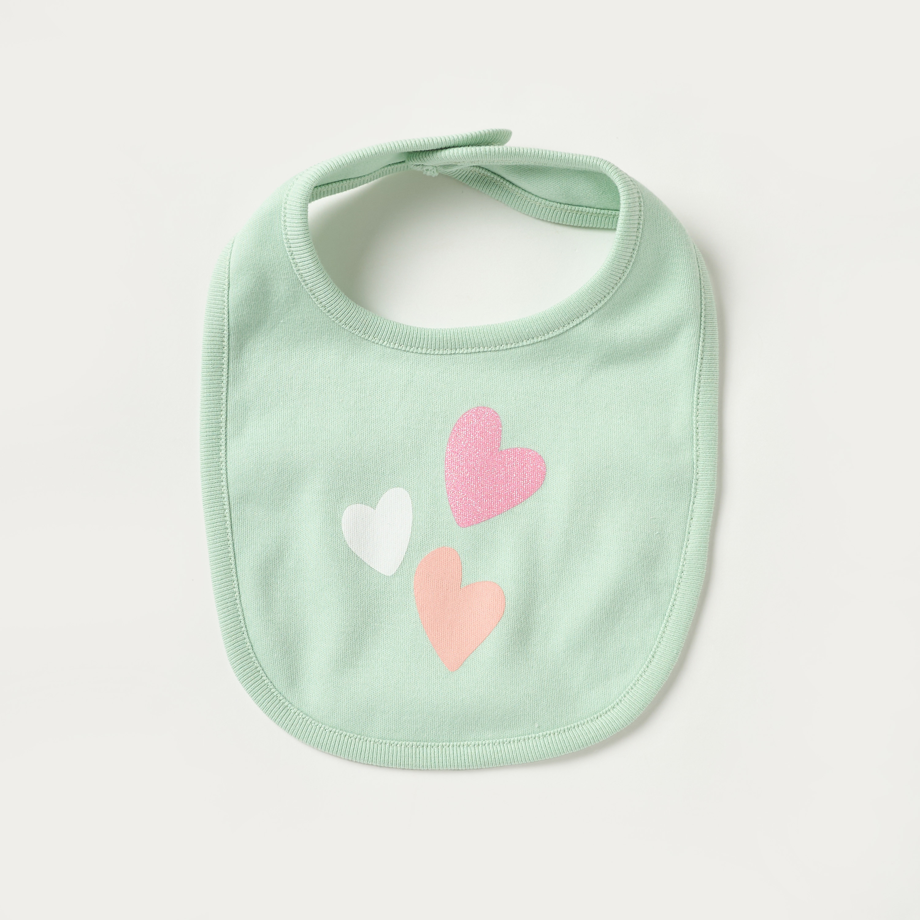 Juniors Floral Print Bib with Snap Button Closure - Set of 2-baby-feeding-bibs-image-4
