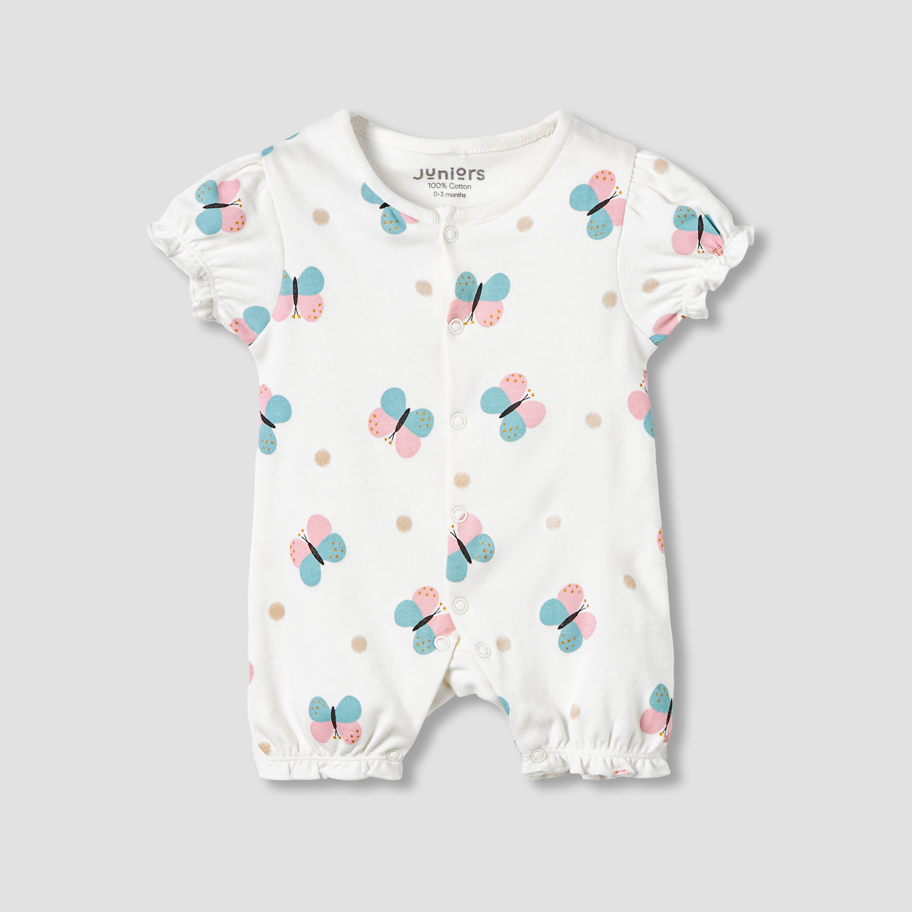 Pack of 2 Cotton Round Neck Sleepsuit with Snap Button Closure-baby-girls-clothing-nightwear-sleepsuits-image-2