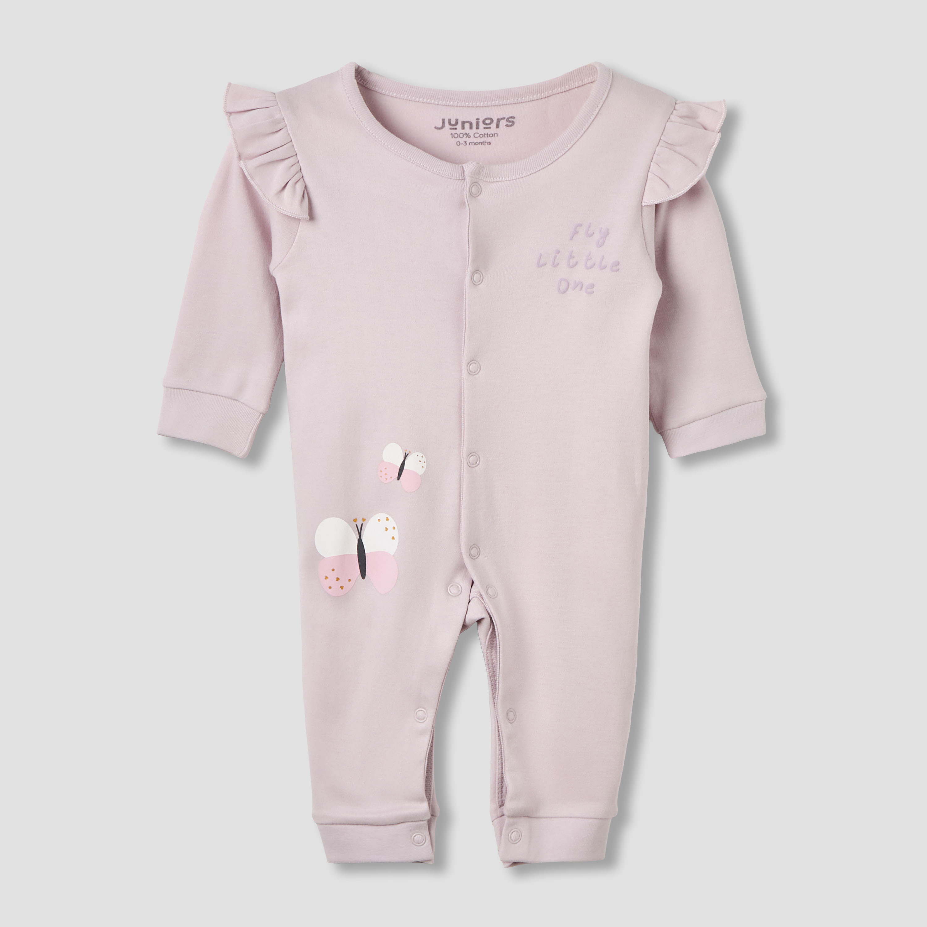 Pack of 2 Cotton Round Neck Sleepsuit with Snap Button Closure-baby-girls-clothing-nightwear-sleepsuits-image-3