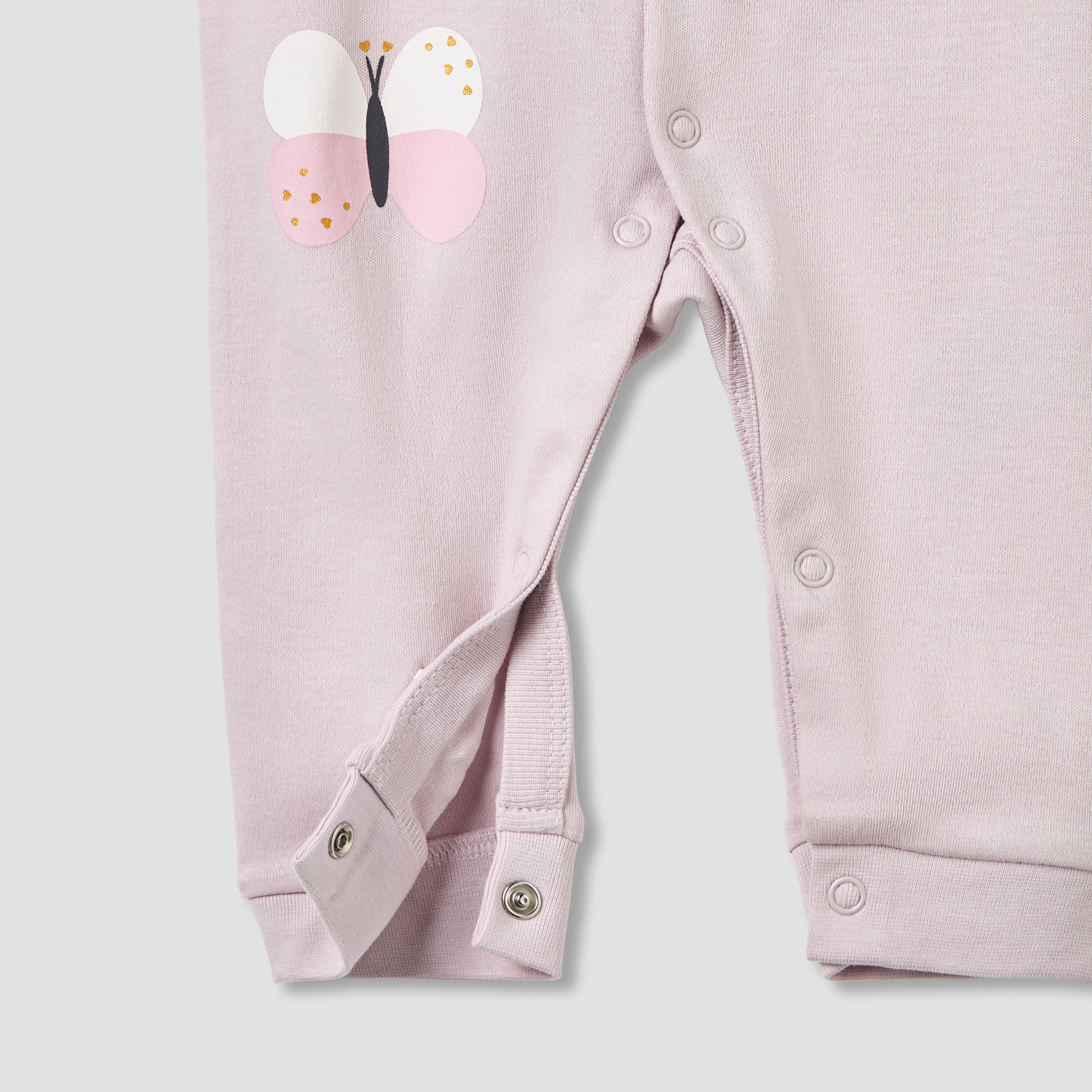 Pack of 2 Cotton Round Neck Sleepsuit with Snap Button Closure-baby-girls-clothing-nightwear-sleepsuits-image-5