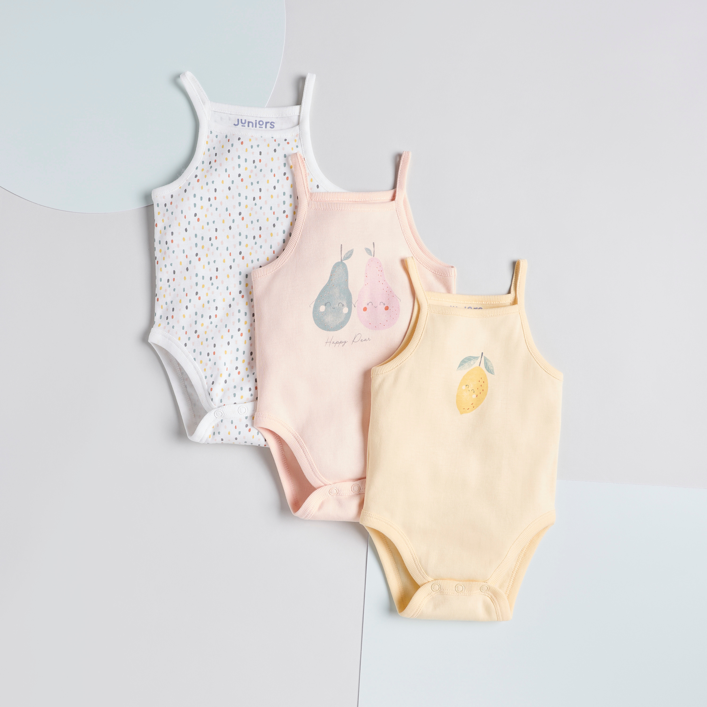 بودي سوت دون أكمام بطبعات من جونيورز - طقم من 3 قطع-baby-girls-clothing-bodysuits-image-1