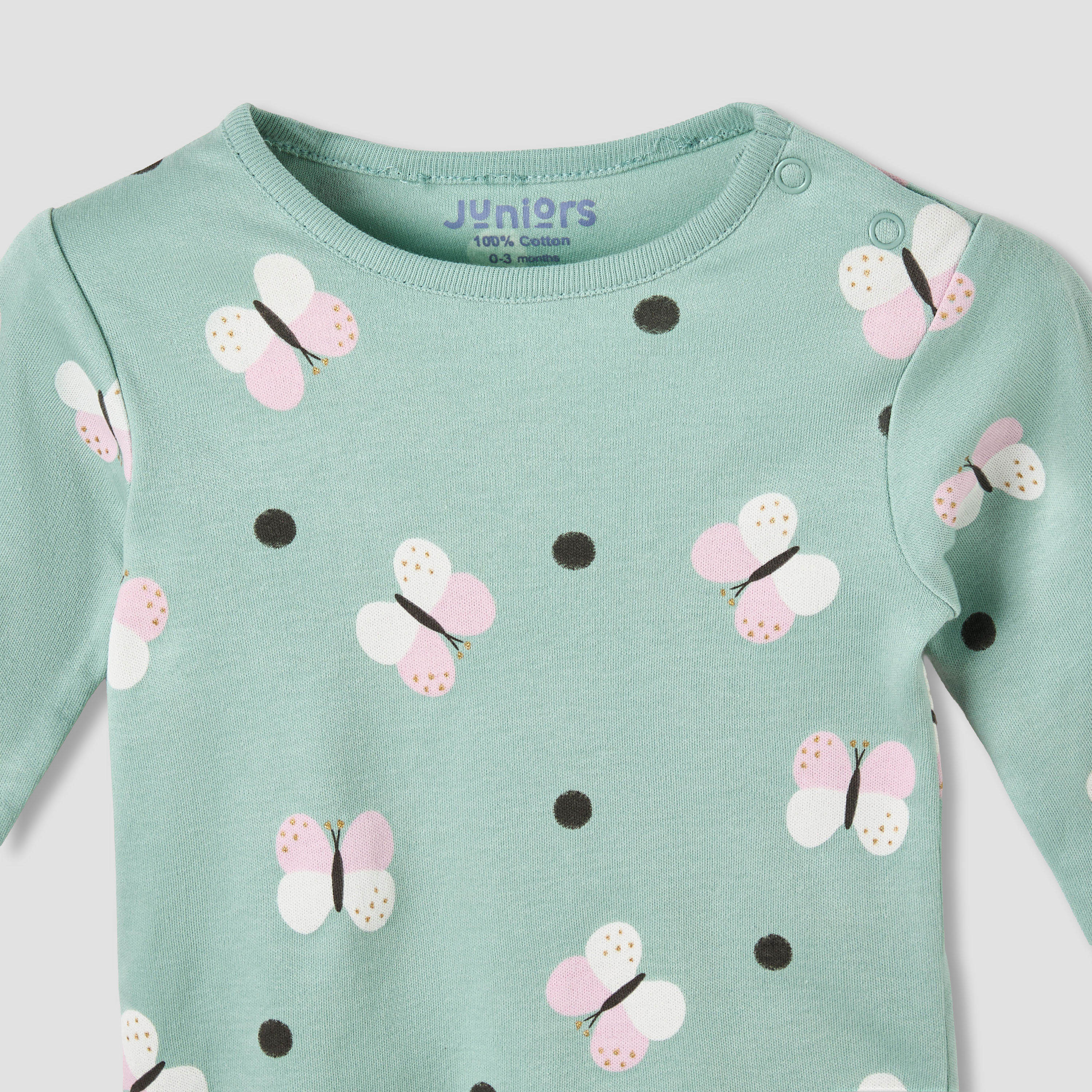 Set of 2 Juniors Cotton Round Neck Long Sleeve Pyjama Set with Butterfly Print-baby-girls-clothing-nightwear-pyjamasets-image-6