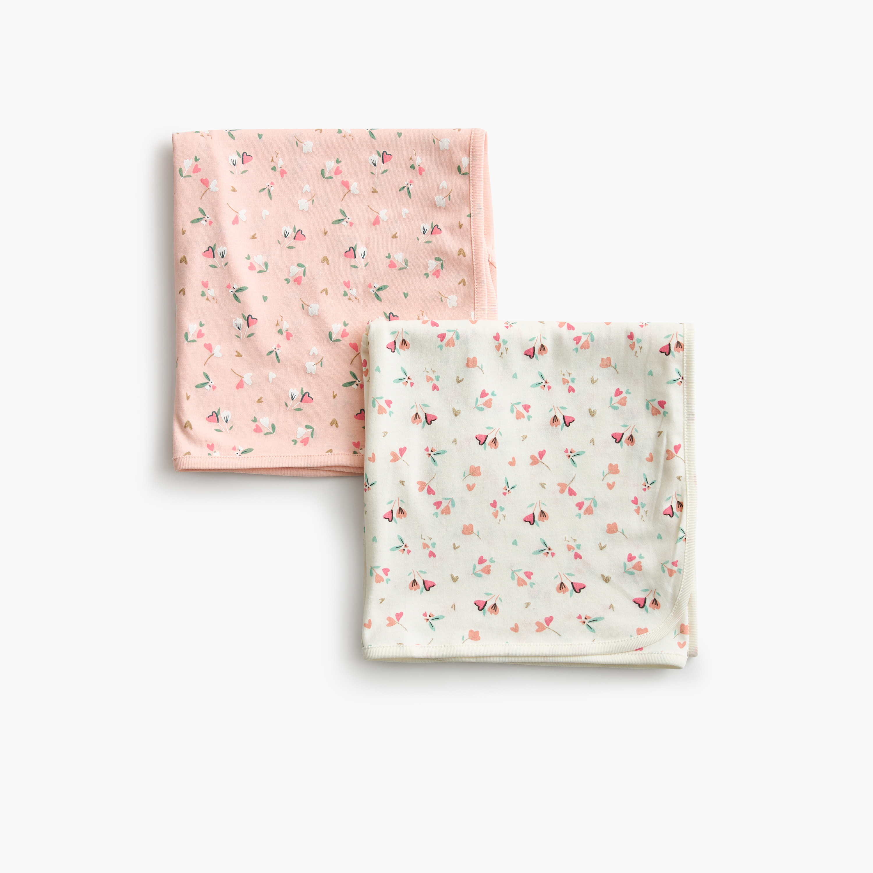 Juniors 2-Piece Floral Print Cotton Receiving Blanket Set - 70x70 cms-baby-nursery-blanketsandswaddles-receivingblankets-image-3