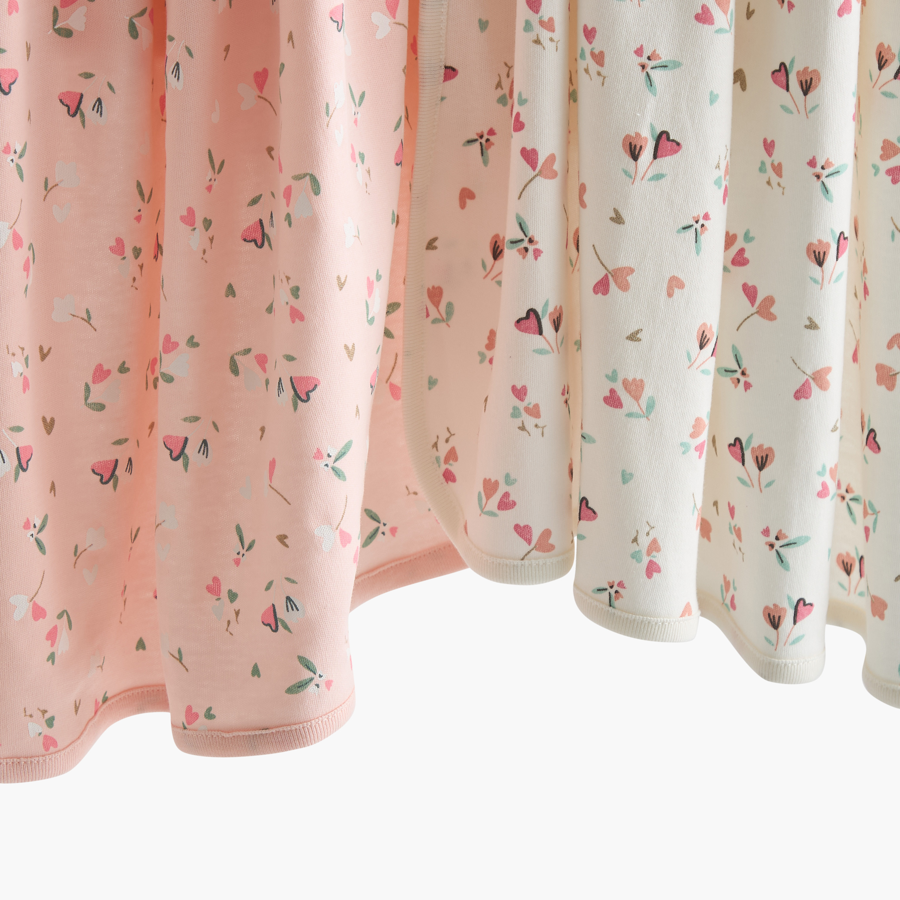 Juniors 2-Piece Floral Print Cotton Receiving Blanket Set - 70x70 cms-baby-nursery-blanketsandswaddles-receivingblankets-image-4