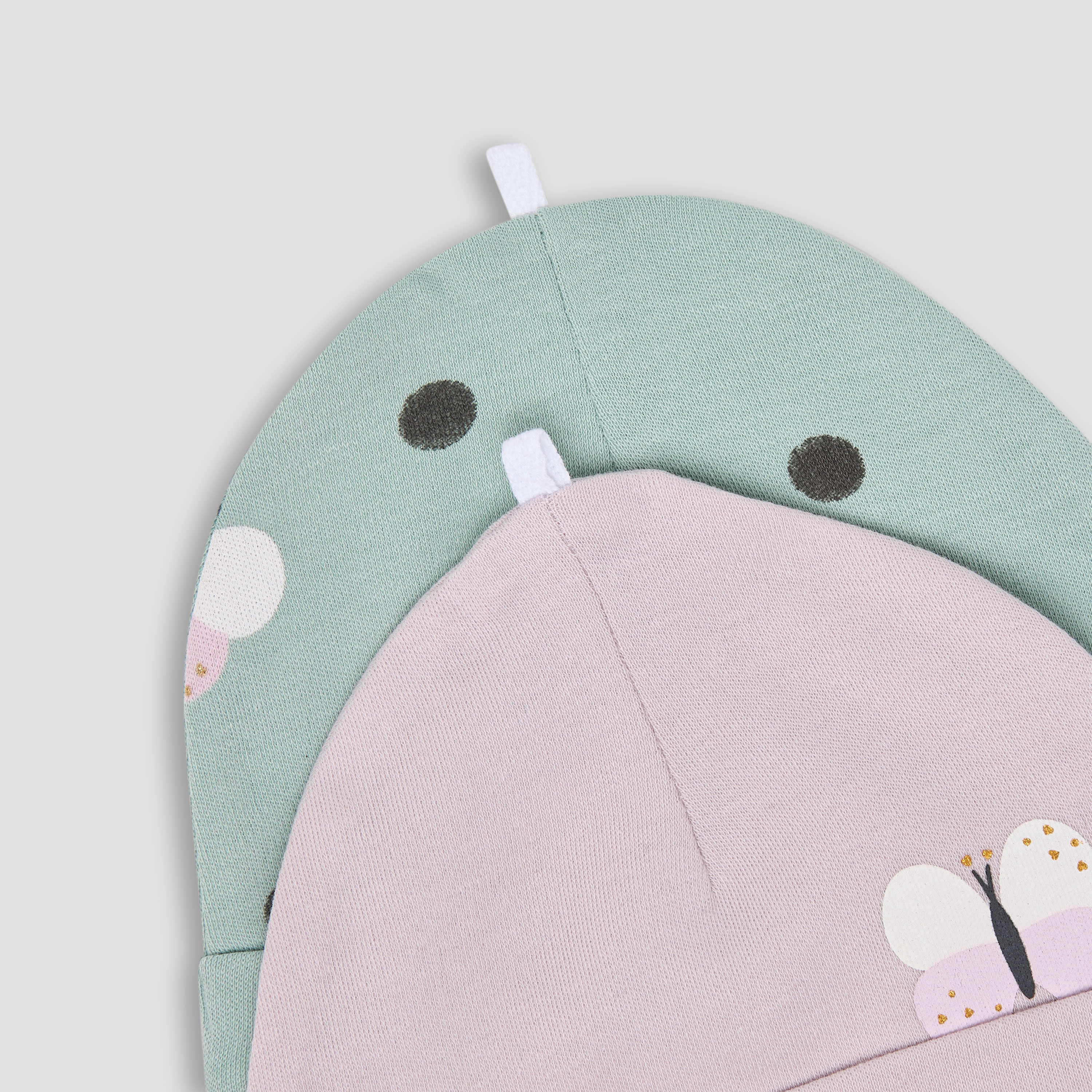 Pack of 2 Cap with Butterfly Print-baby-girls-accessories-caps-image-6