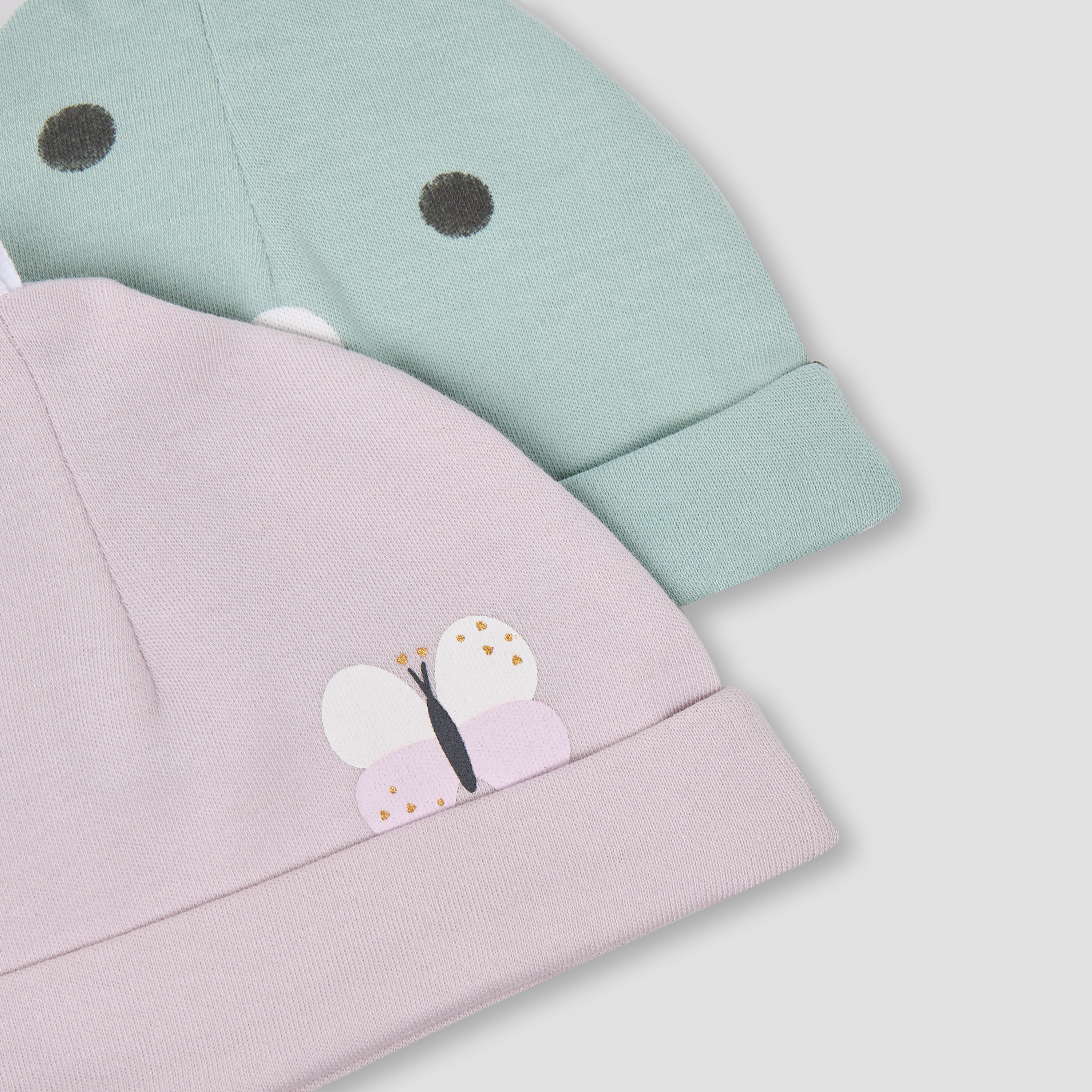 Pack of 2 Cap with Butterfly Print-baby-girls-accessories-caps-image-7