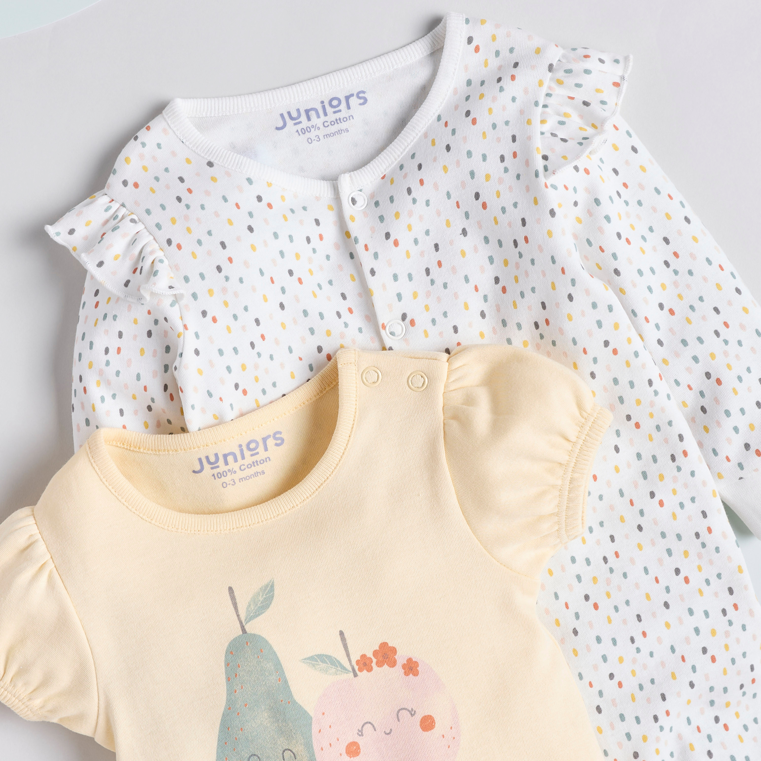 Juniors Printed Sleepsuit and Romper Set-baby-girls-clothing-nightwear-sleepsuits-image-4