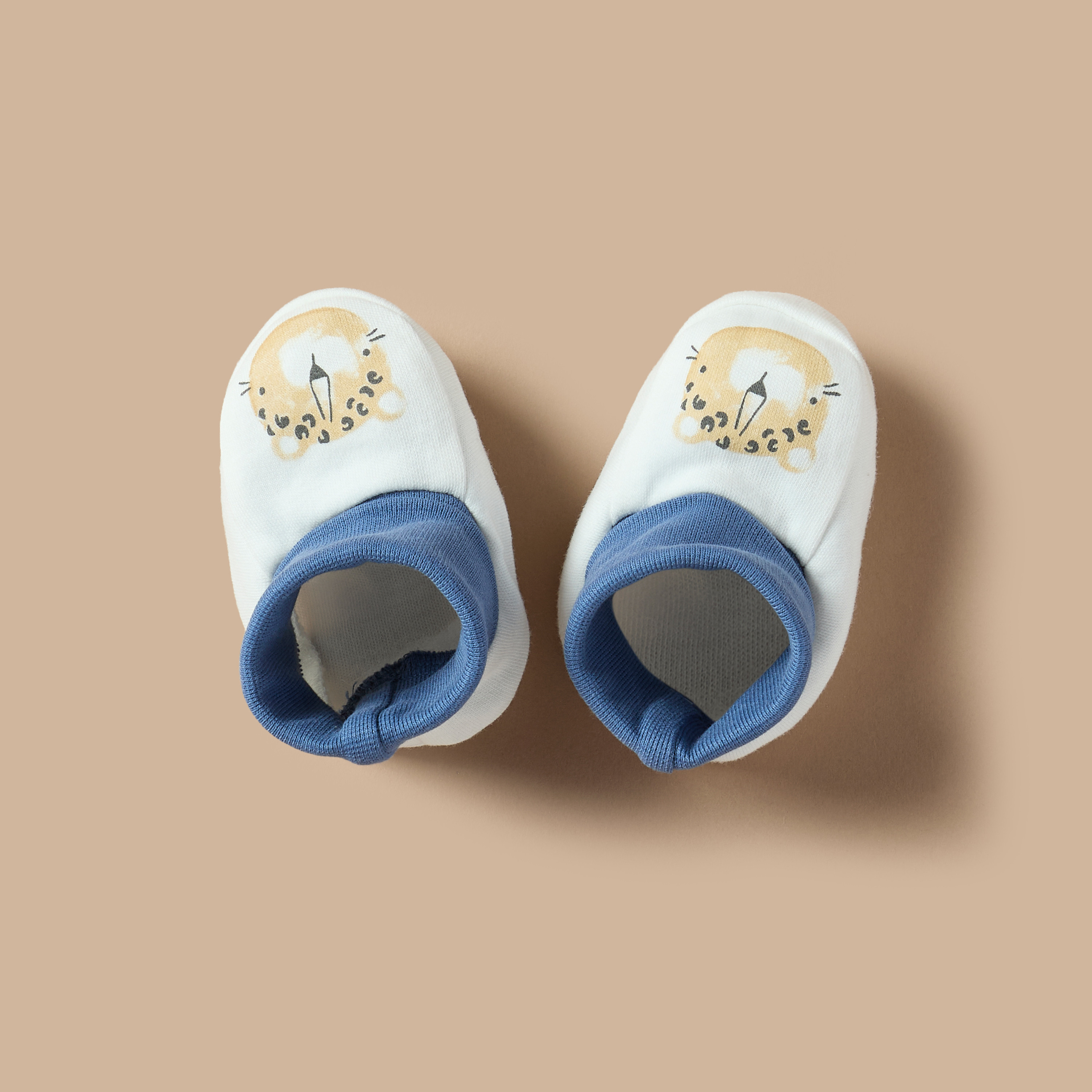 Juniors Printed Slip-On Booties-baby-boys-shoes-booties-image-1