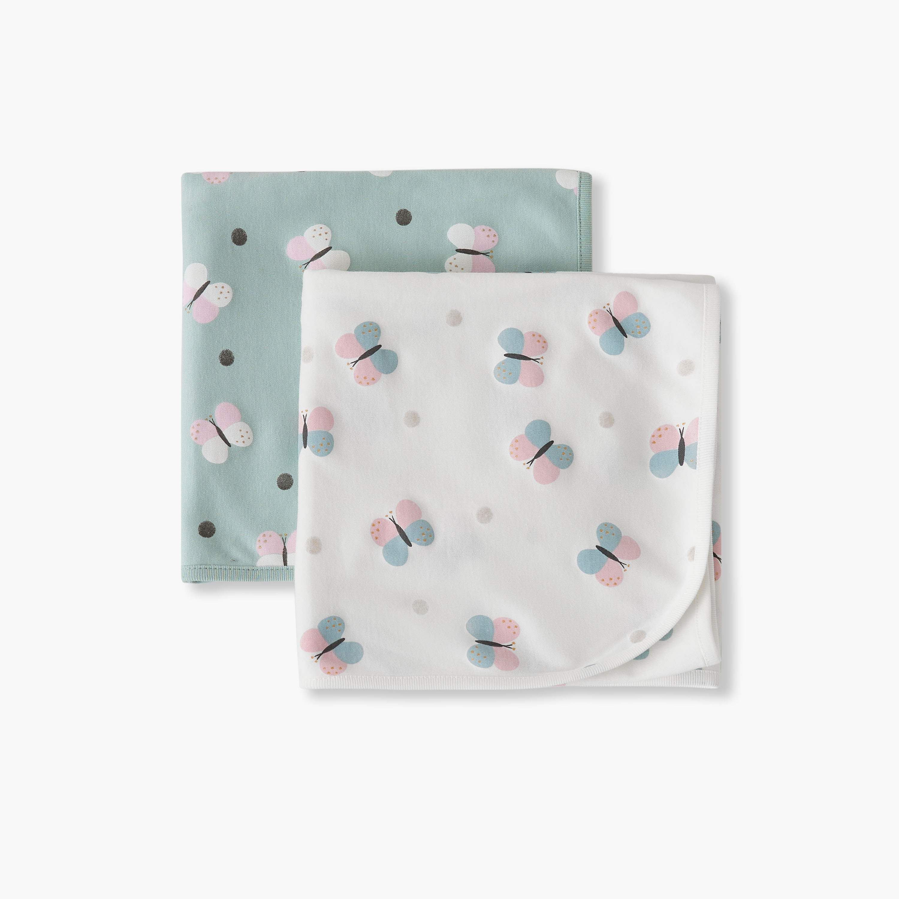 Juniors Receiving Blanket with Butterfly Print, Set of 2-baby-nursery-blanketsandswaddles-receivingblankets-image-3
