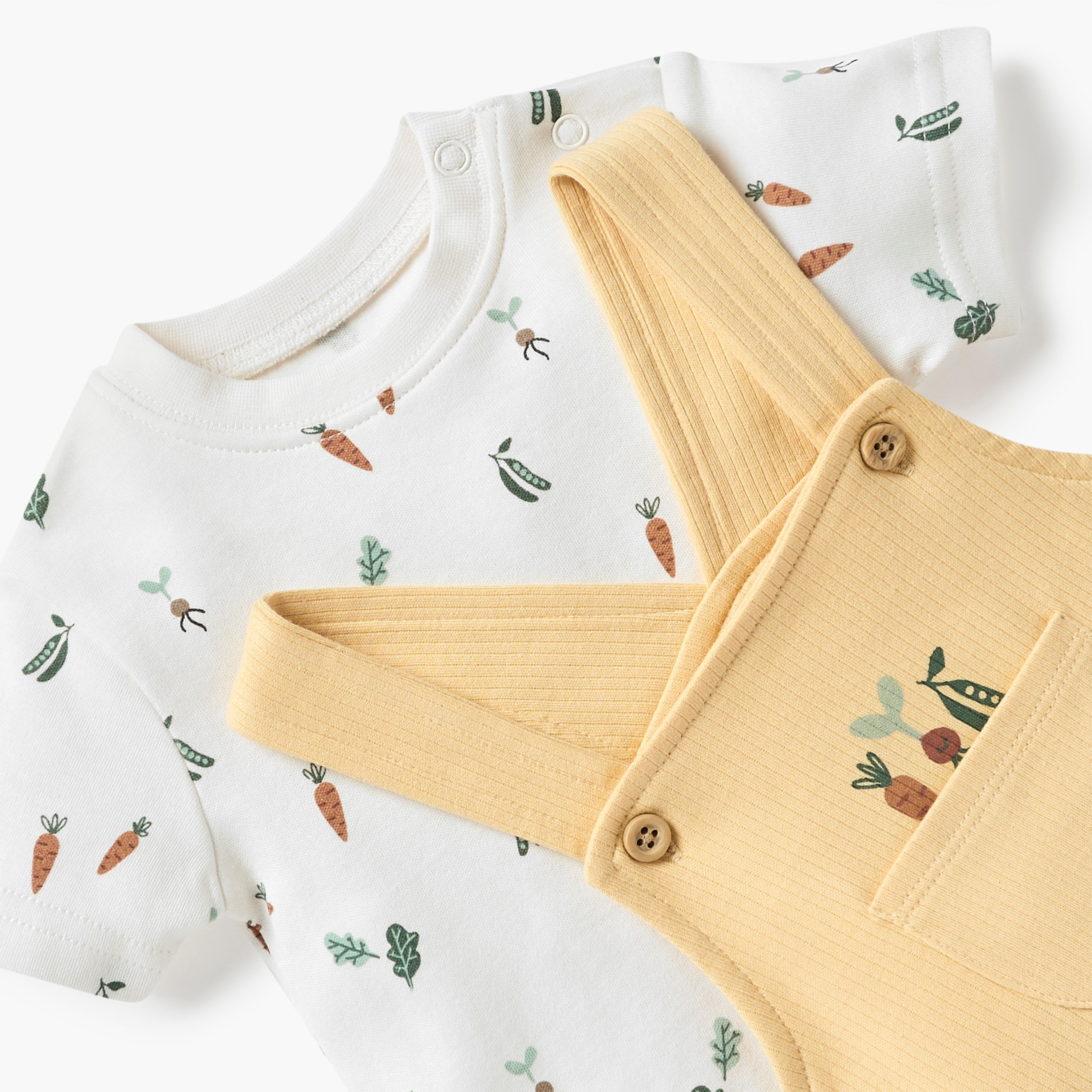 Juniors Printed Dungaree and T-shirt Set-baby-boys-clothing-rompers-image-4