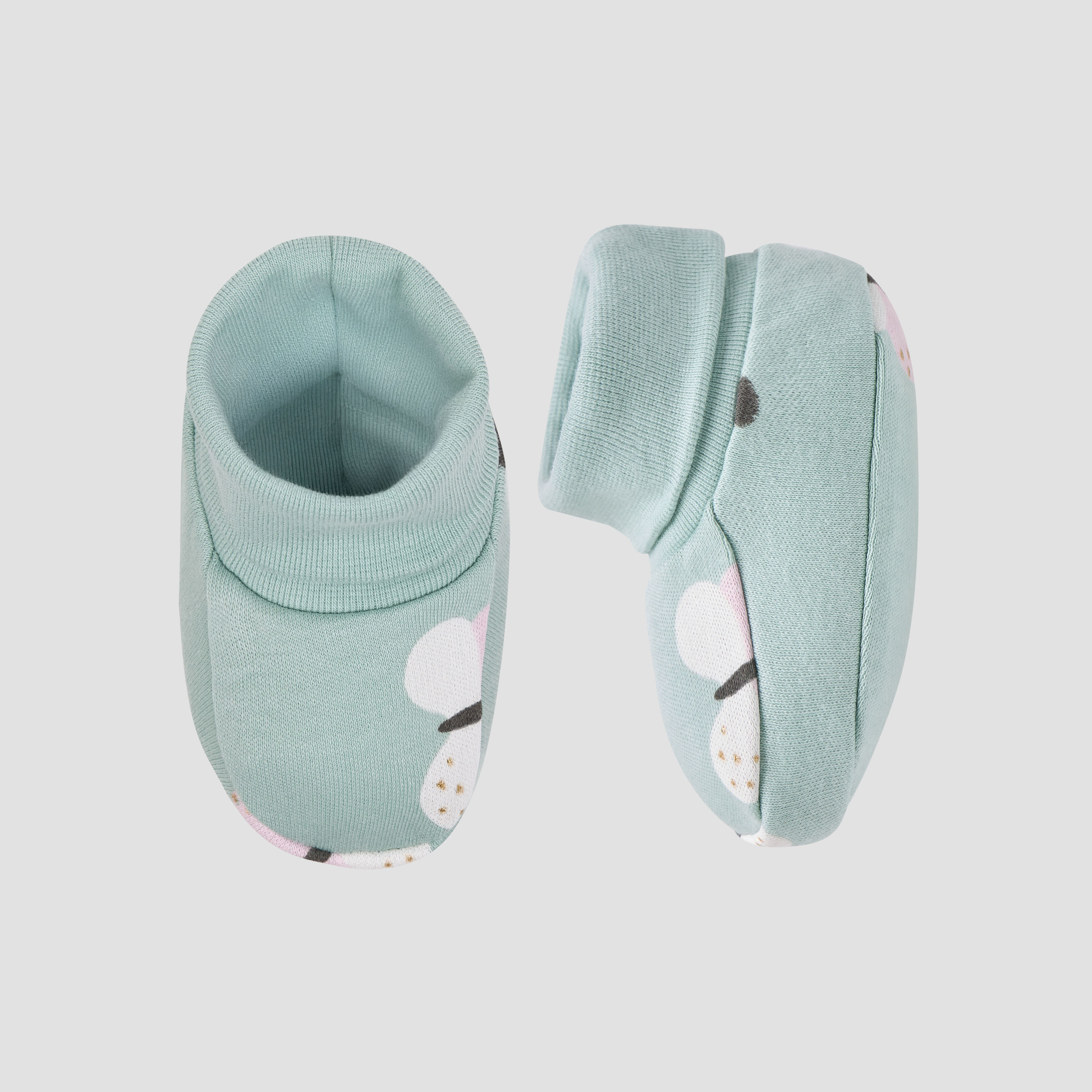 Pack of 2 Juniors Booties with Cuffed Hem, Assorted Print-baby-boys-shoes-booties-image-3