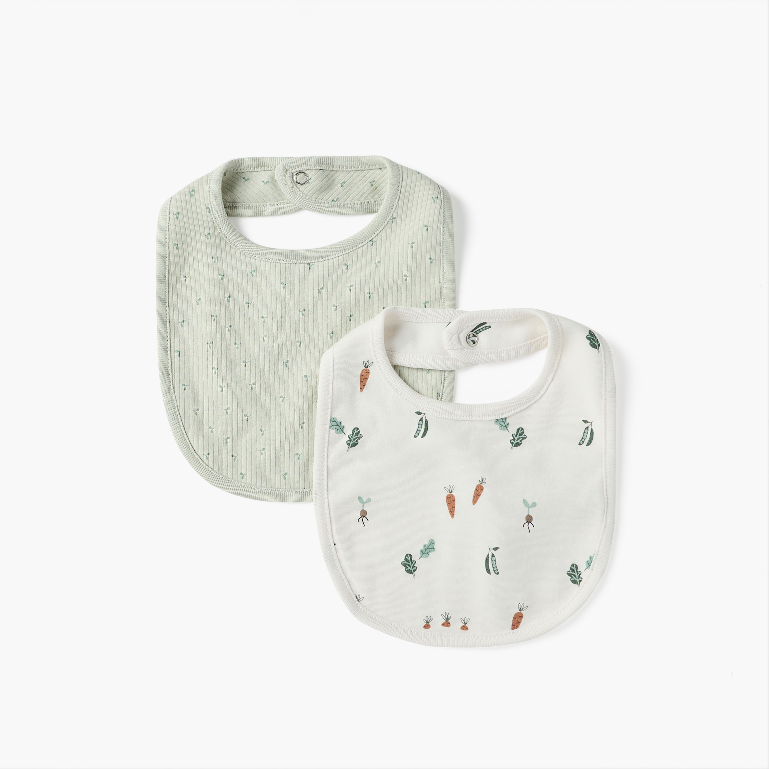Juniors Printed Bib with Snap Button Closure - Set of 2-baby-feeding-bibs-image-1