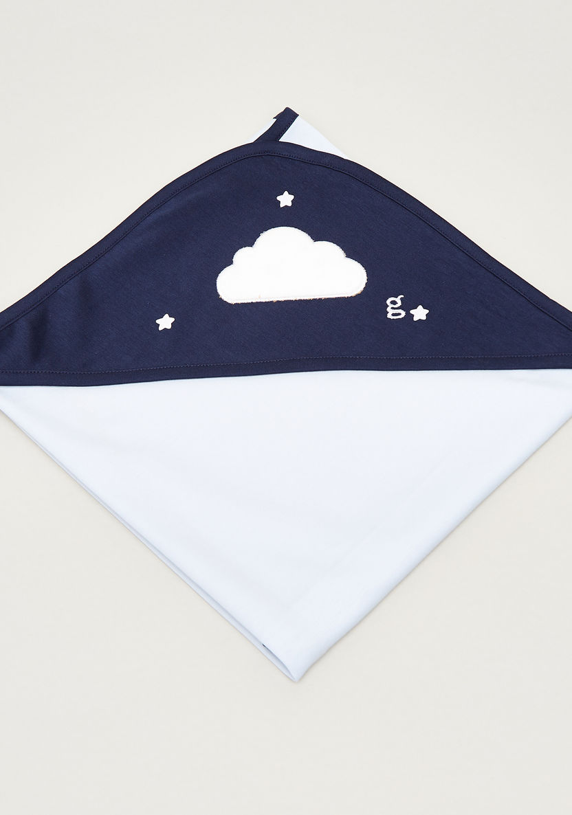 Giggles Starry Night Receiving Blanket with Hood - 80x80 cms-Receiving Blankets-image-0