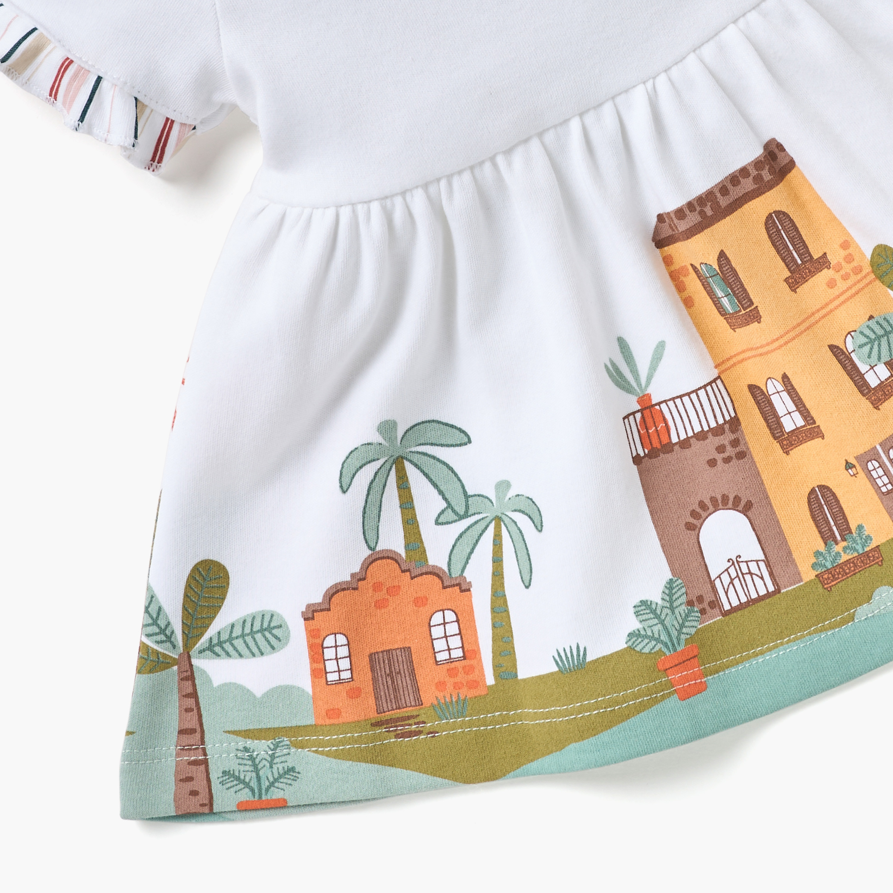 فستان إيه لاين بطبعات وأكمام قصيرة من جونيورز-baby-girls-clothing-dressesandjumpsuits-image-4