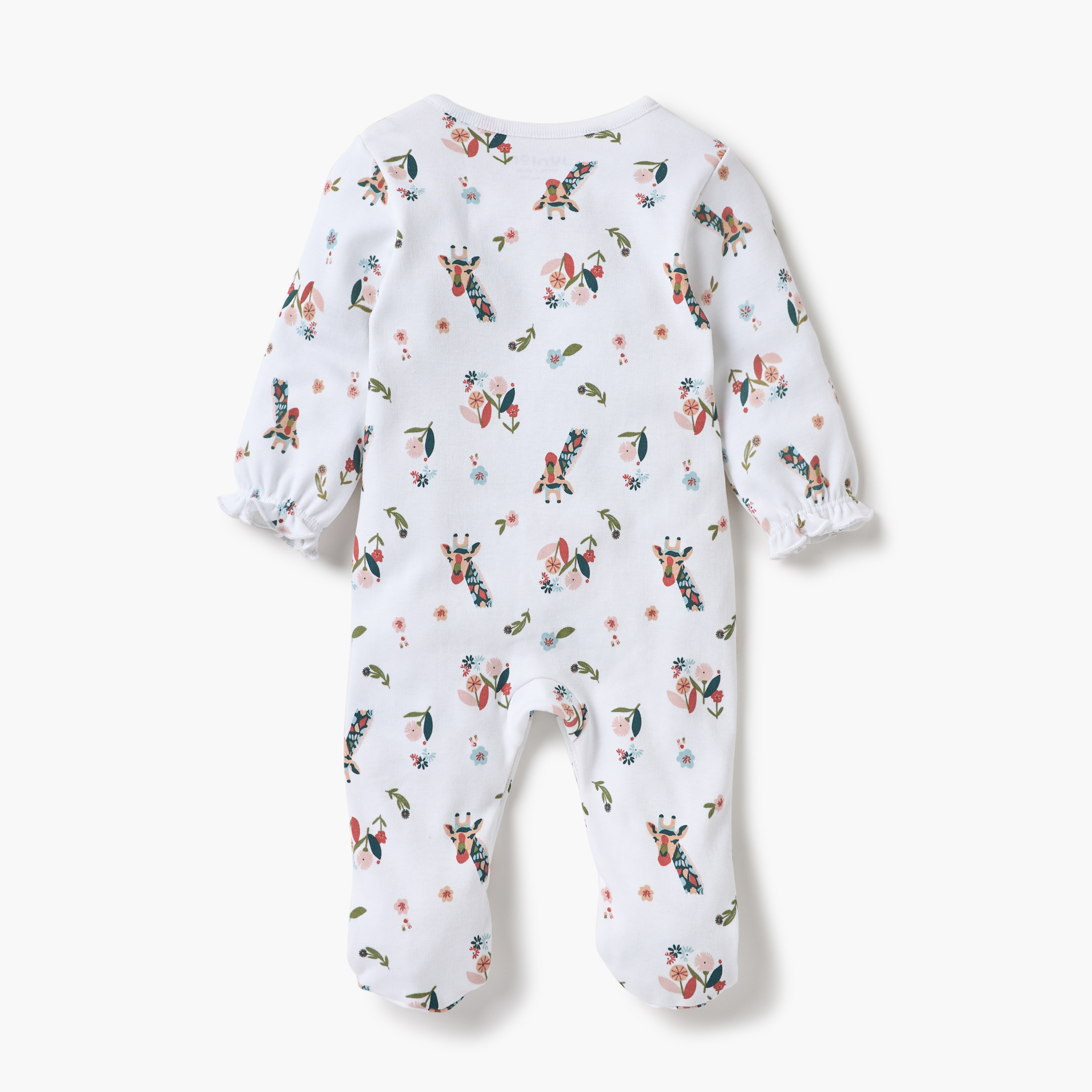 بدلة نوم مغلقة القدمين بأكمام طويلة وطبعات من جونيورز-baby-girls-clothing-nightwear-sleepsuits-image-2