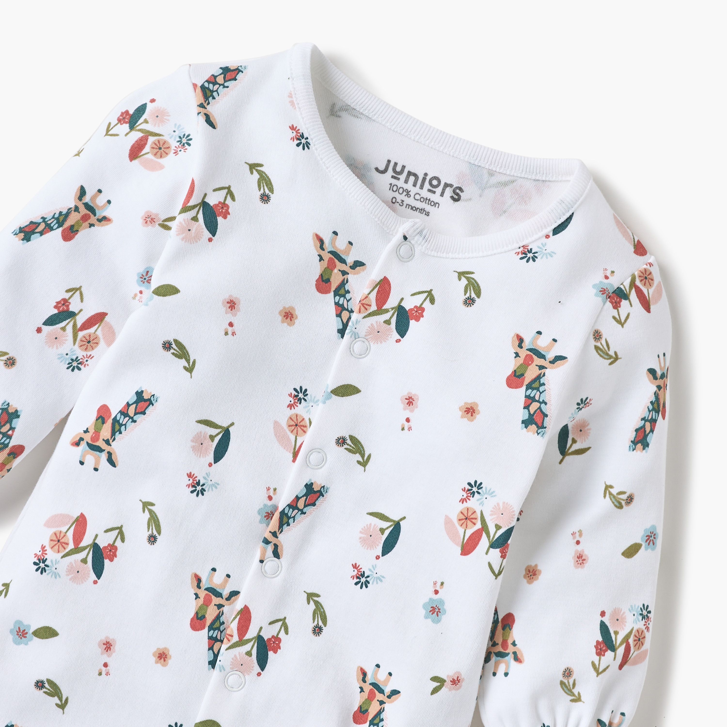 بدلة نوم مغلقة القدمين بأكمام طويلة وطبعات من جونيورز-baby-girls-clothing-nightwear-sleepsuits-image-3