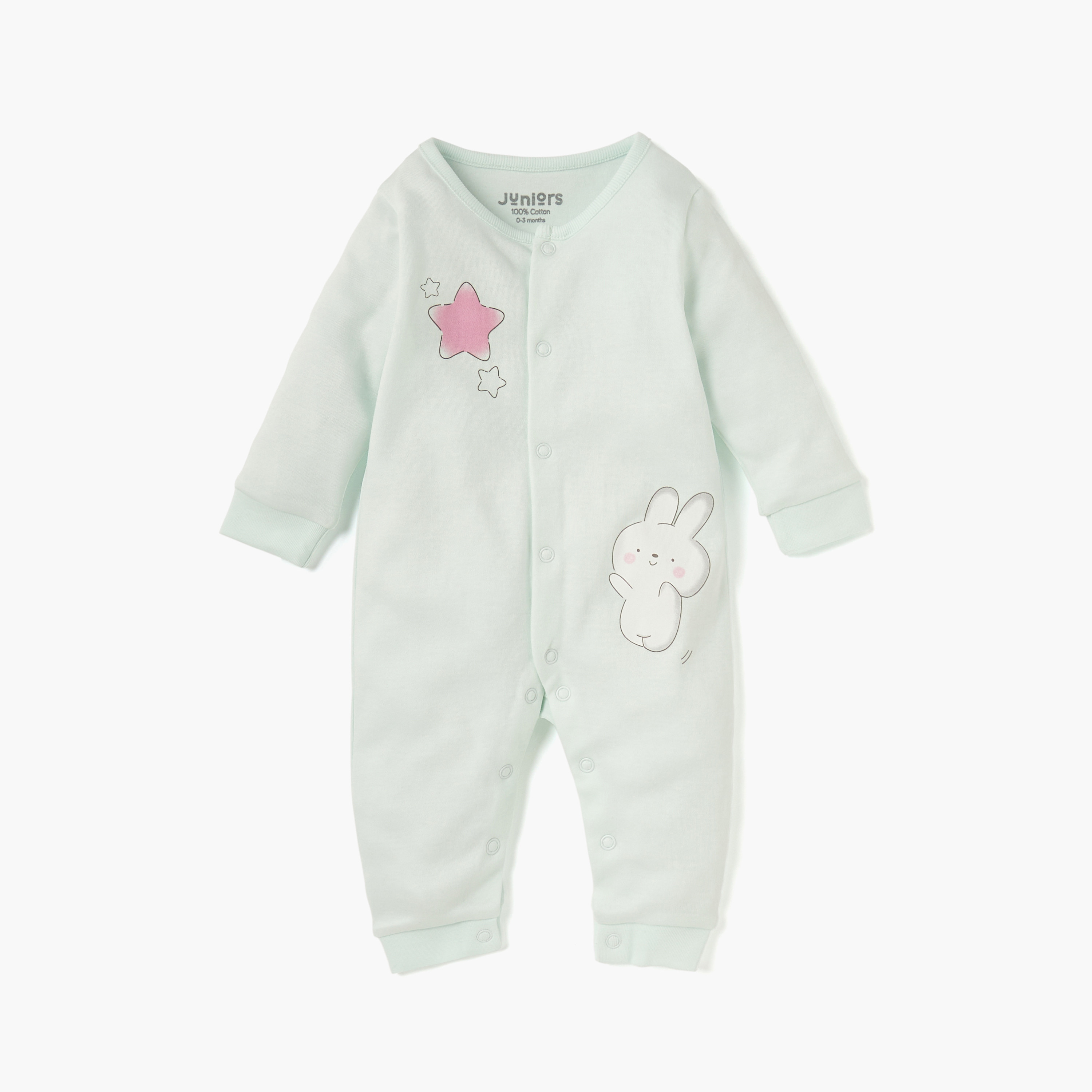 Juniors Printed Sleepsuit and Romper Set-baby-girls-clothing-nightwear-sleepsuits-image-2