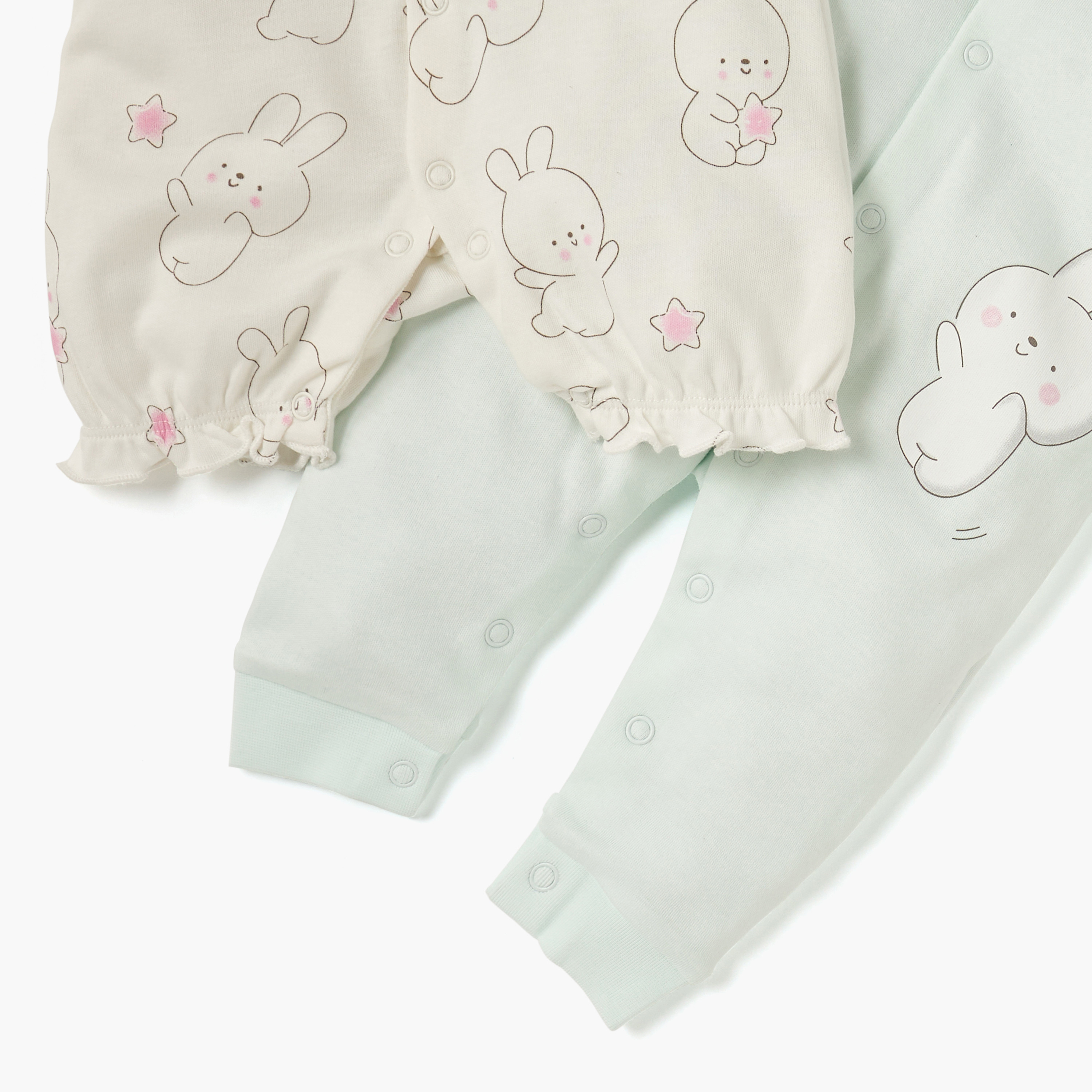Juniors Printed Sleepsuit and Romper Set-baby-girls-clothing-nightwear-sleepsuits-image-4