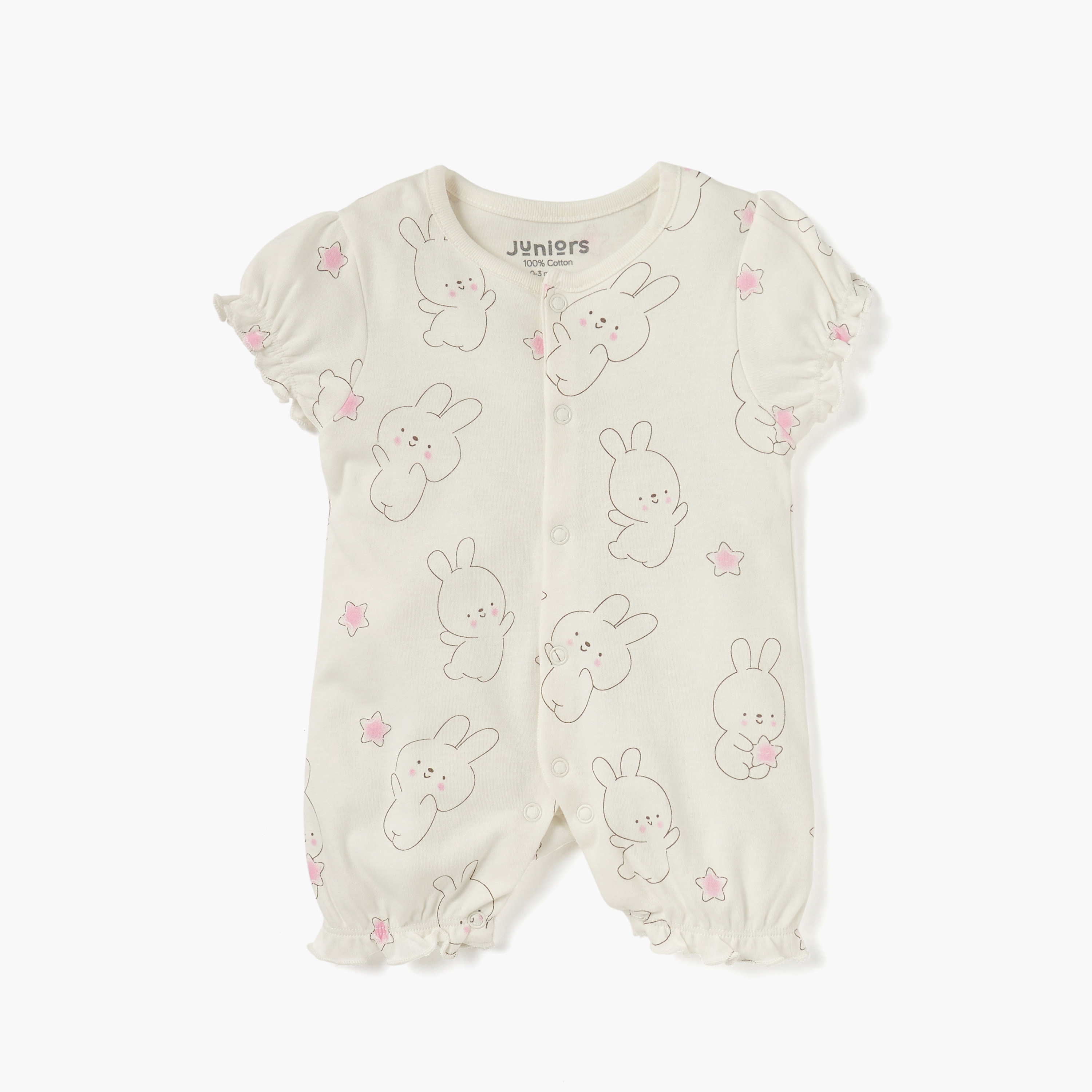 Juniors Printed Sleepsuit and Romper Set-baby-girls-clothing-nightwear-sleepsuits-image-5