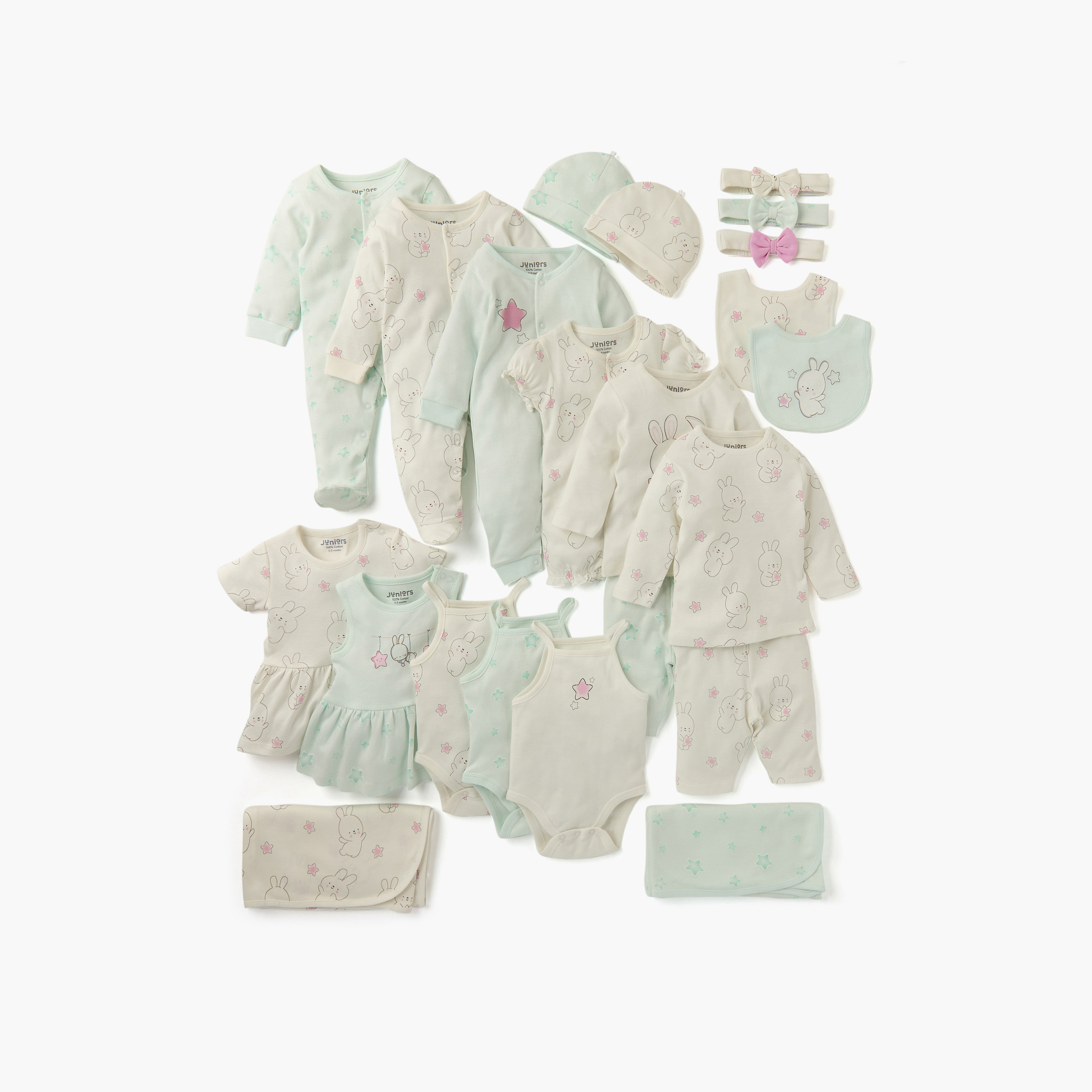 Juniors Printed Sleepsuit and Romper Set-baby-girls-clothing-nightwear-sleepsuits-image-6
